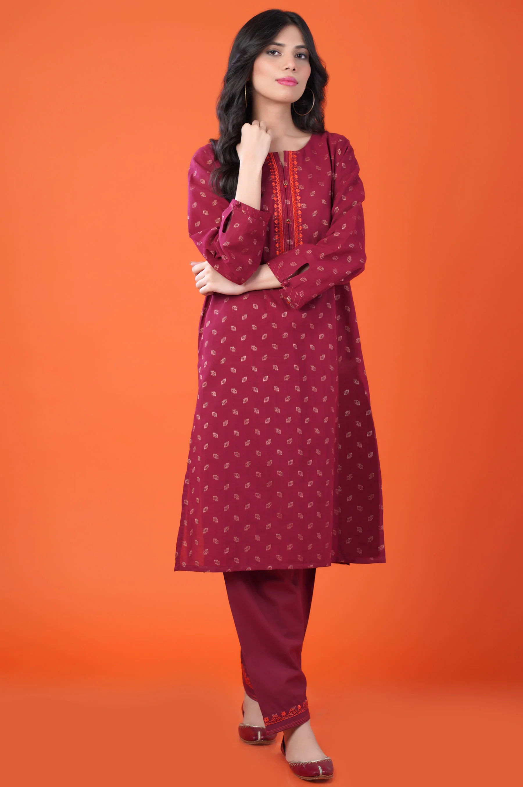 Stitched 2 Piece Dobby Mysuri Suit - Image 5