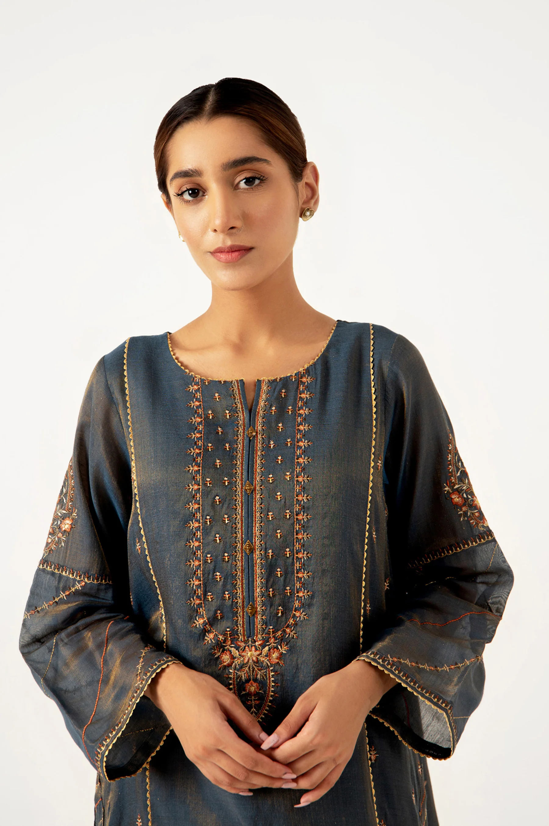 Stitched 2 Piece Mysuri Embroidered Outfit - Image 3
