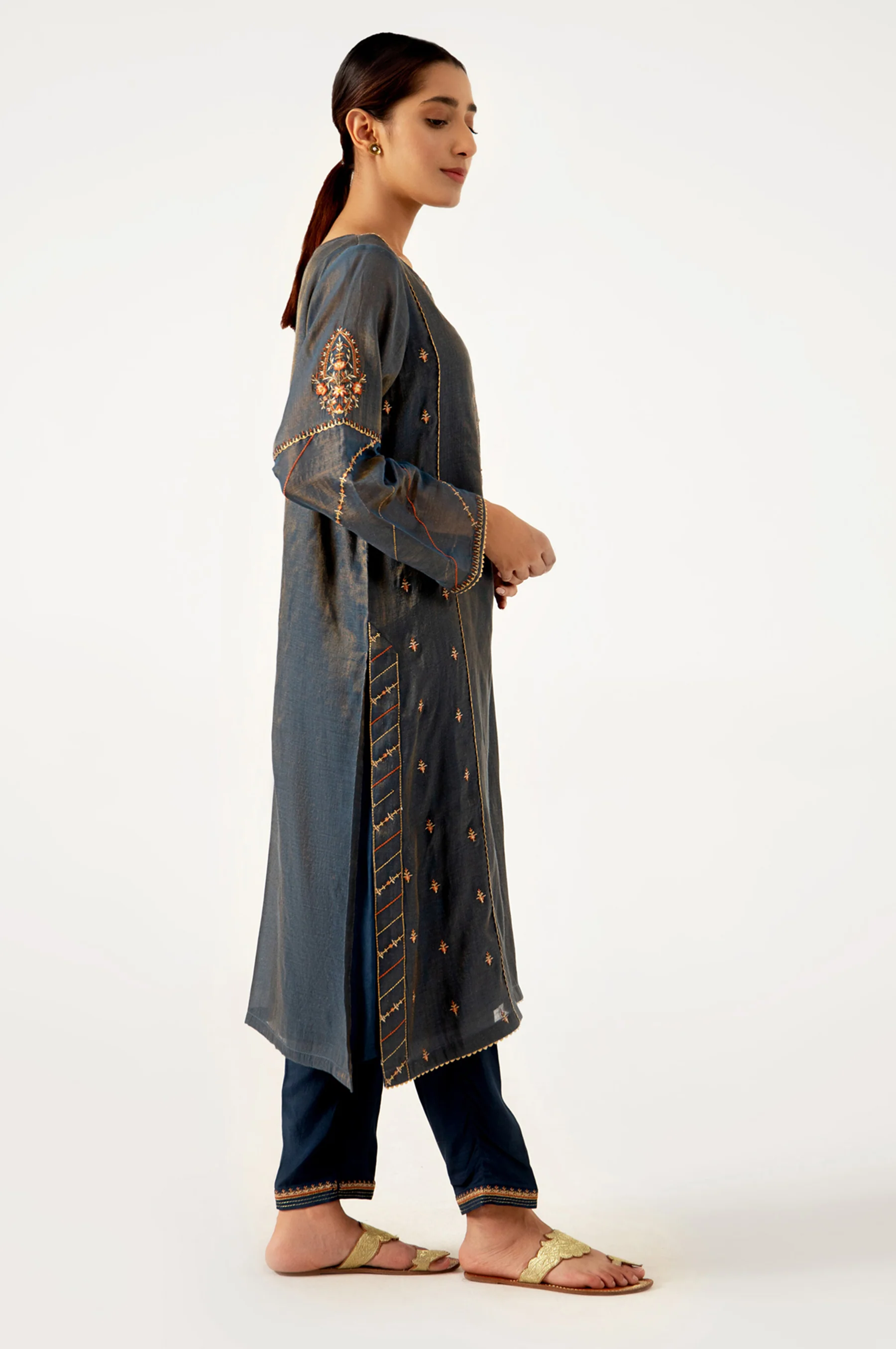 Stitched 2 Piece Mysuri Embroidered Outfit - Image 4