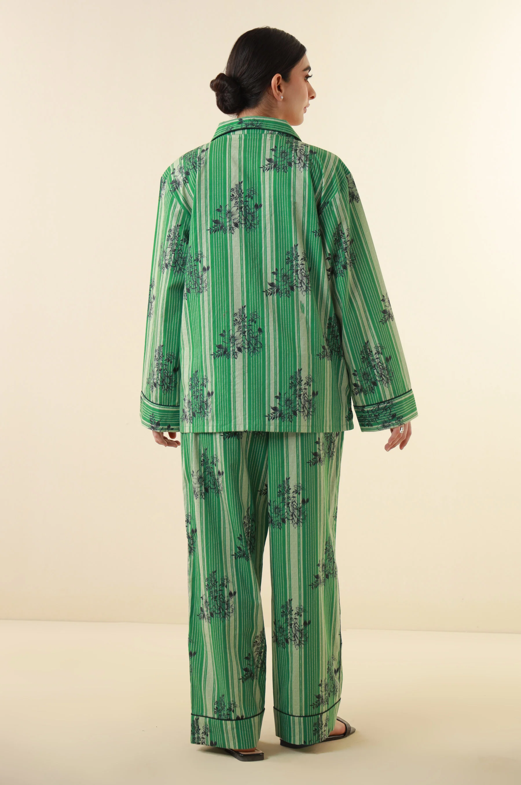 2 Piece PJ Set - Green - Image 4