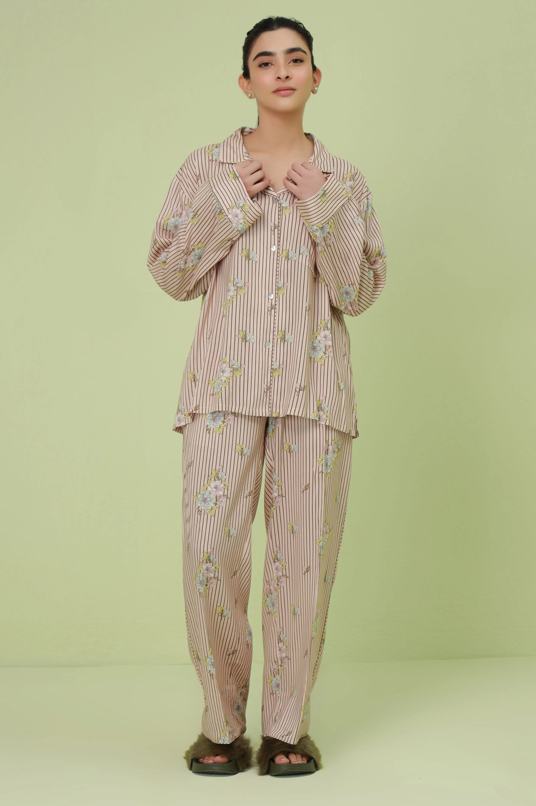 2 Piece PJ Set - Brown - Image 5
