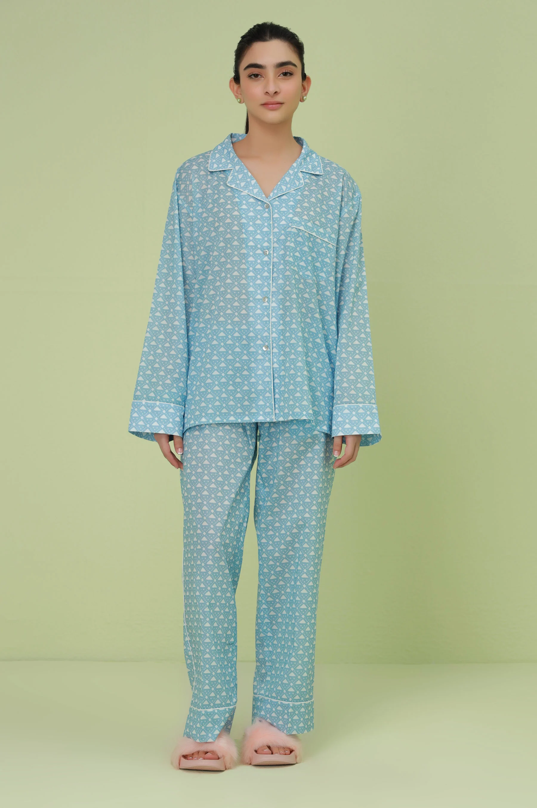 2 Piece PJ Set - Sky Blue