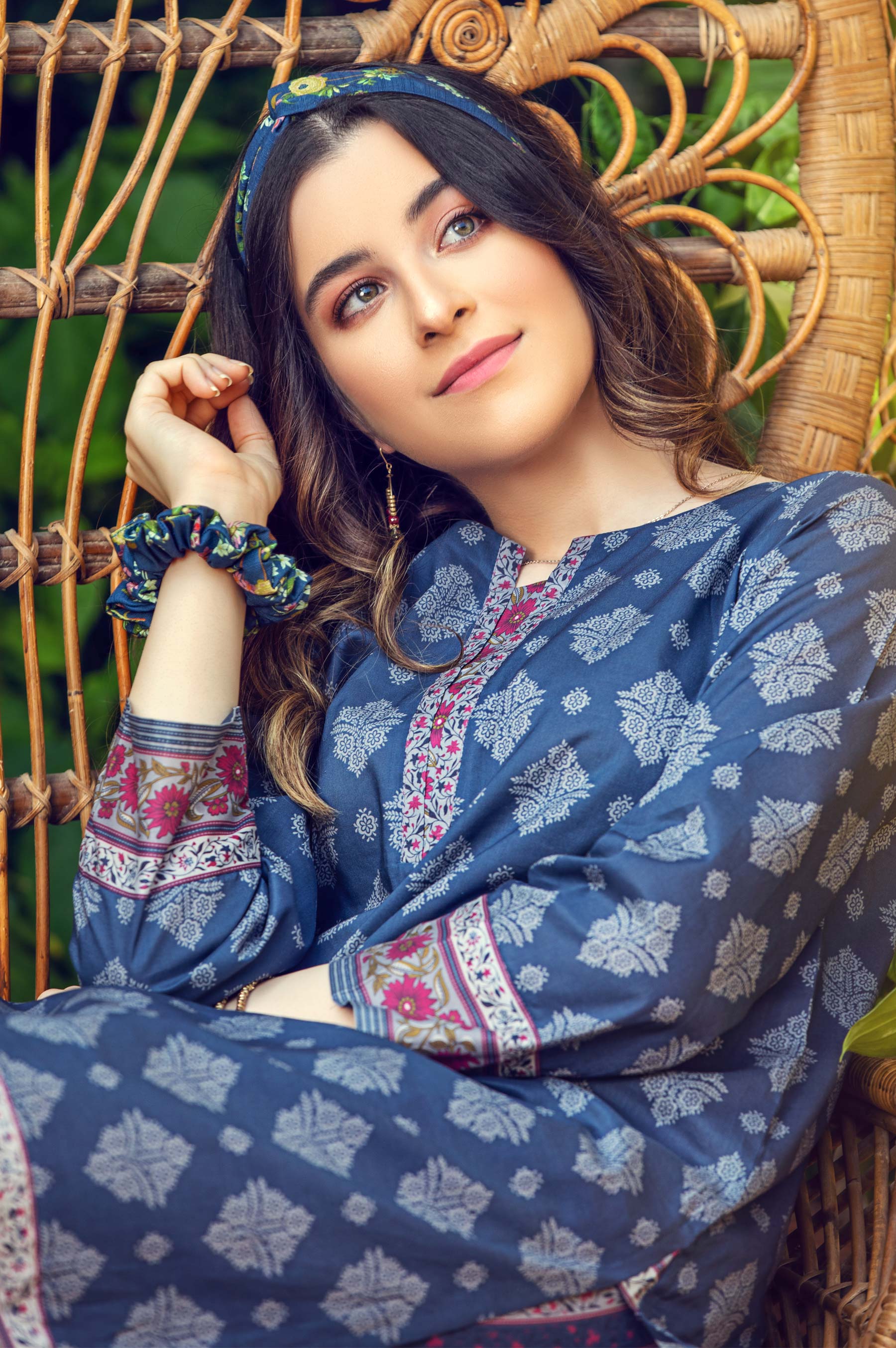 Stitched 2 Piece Printed Cambric Suit - Image 4