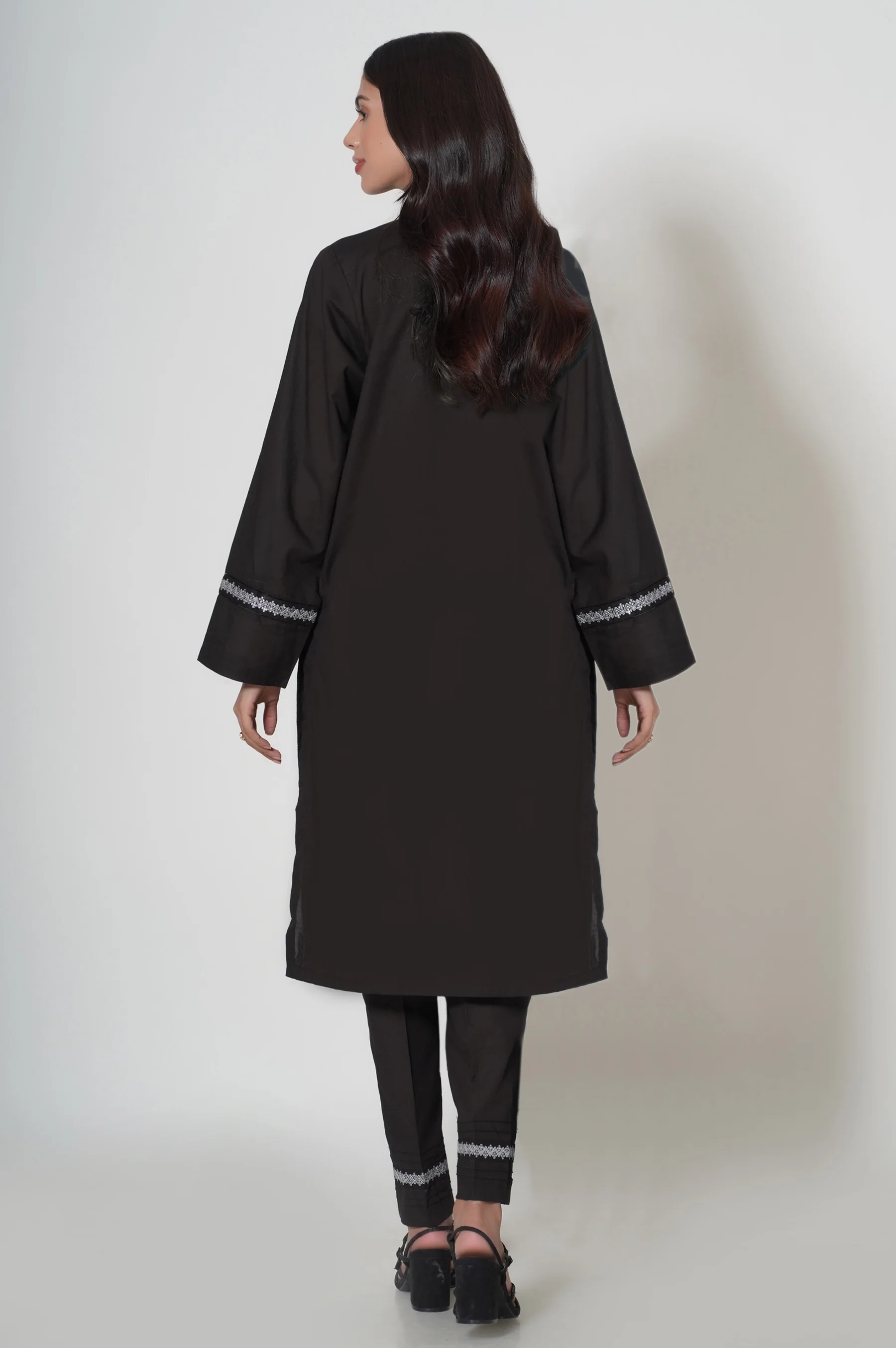 Stitched 2 Piece Embroidered Cambric Suit - Image 3