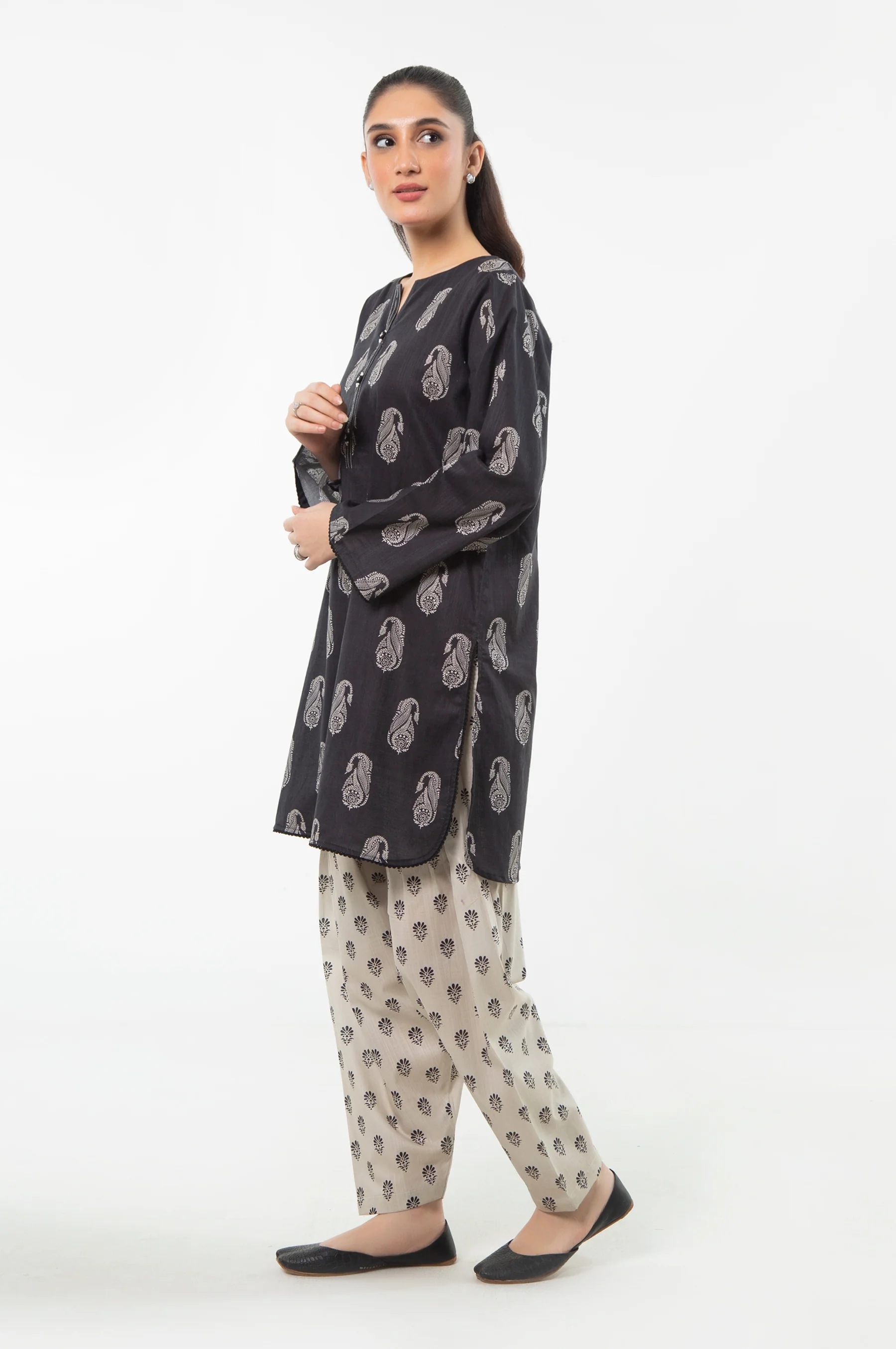 STITCHED PRINTED SHIRT BOTTOM - Image 3