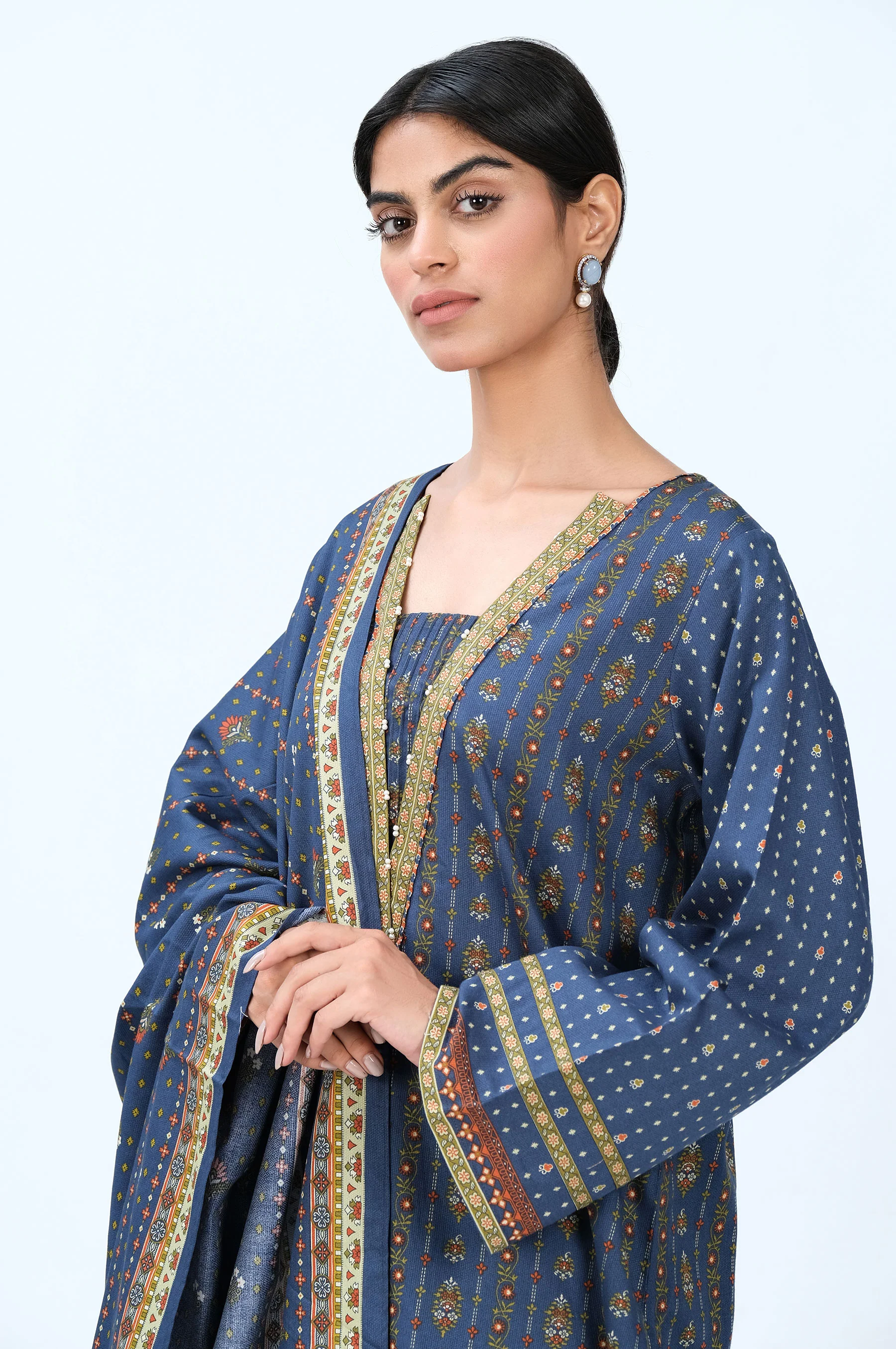 Stitched 2 Piece Printed Cottel Suit - Image 4