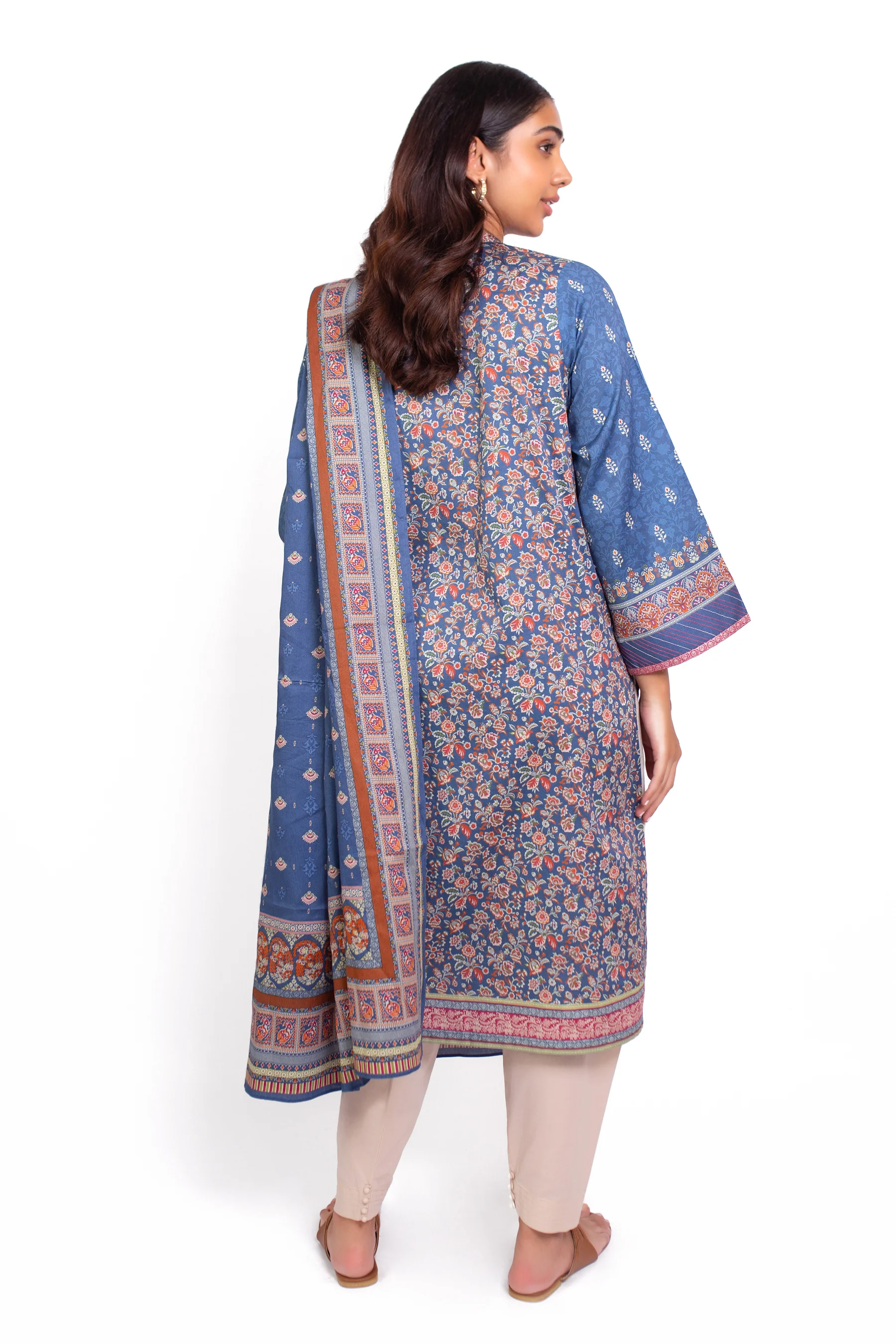 Stitched 2 Piece Printed Cottel Suit - Image 3