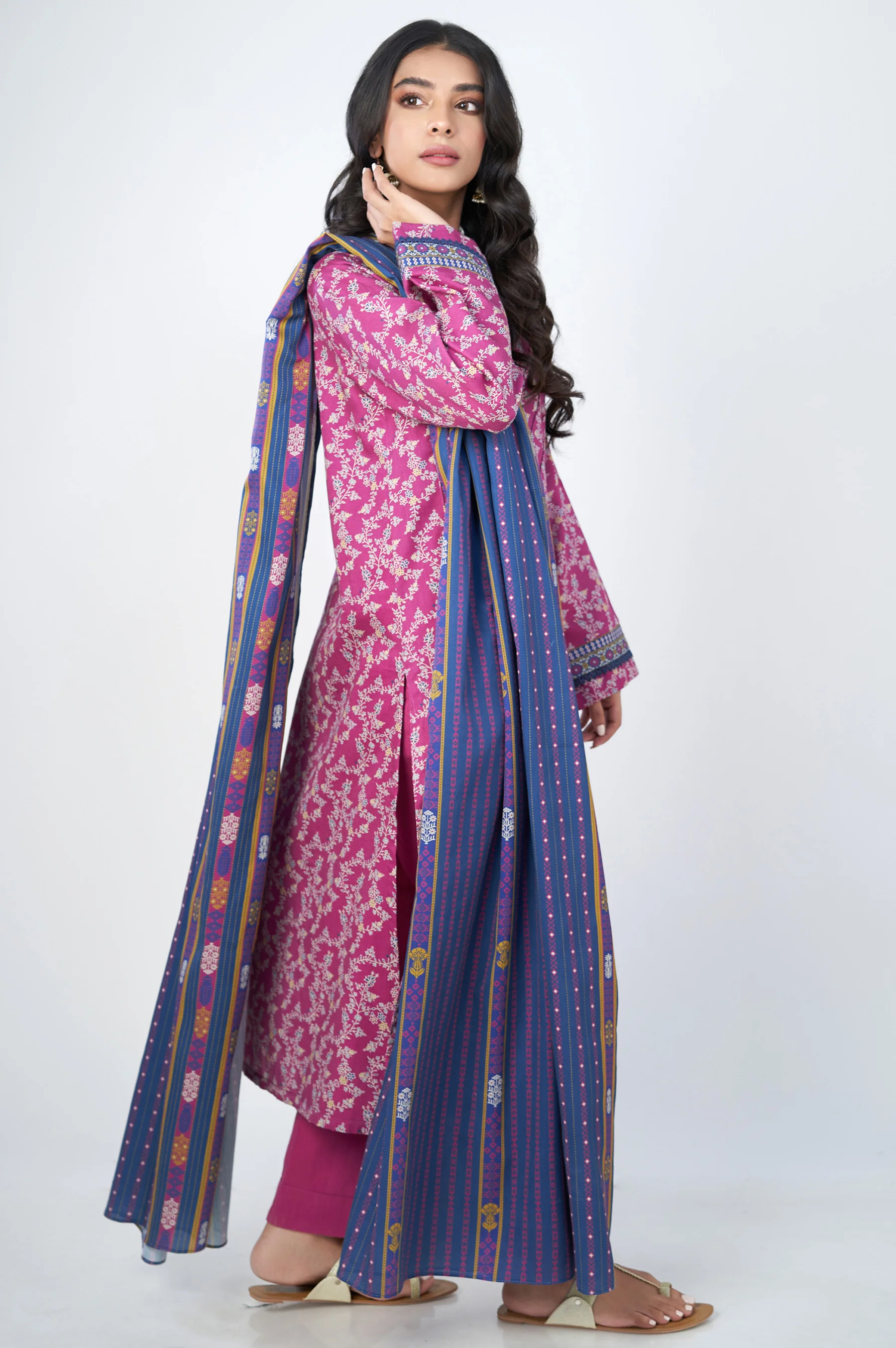 Stitched 2 Piece Printed Cottel Suit - Image 5