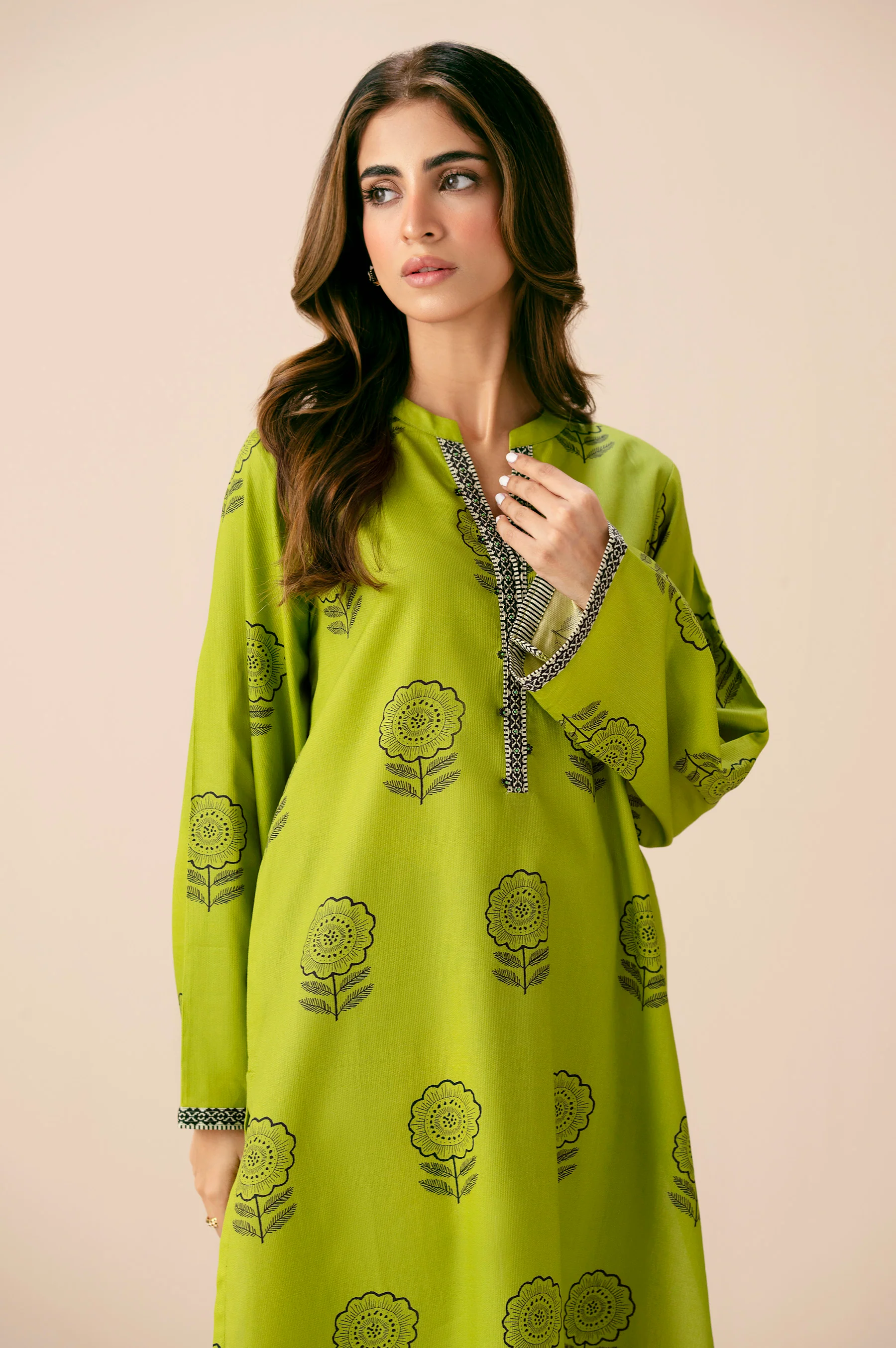 STITCHED PRINTED SHIRT BOTTOM - Image 2