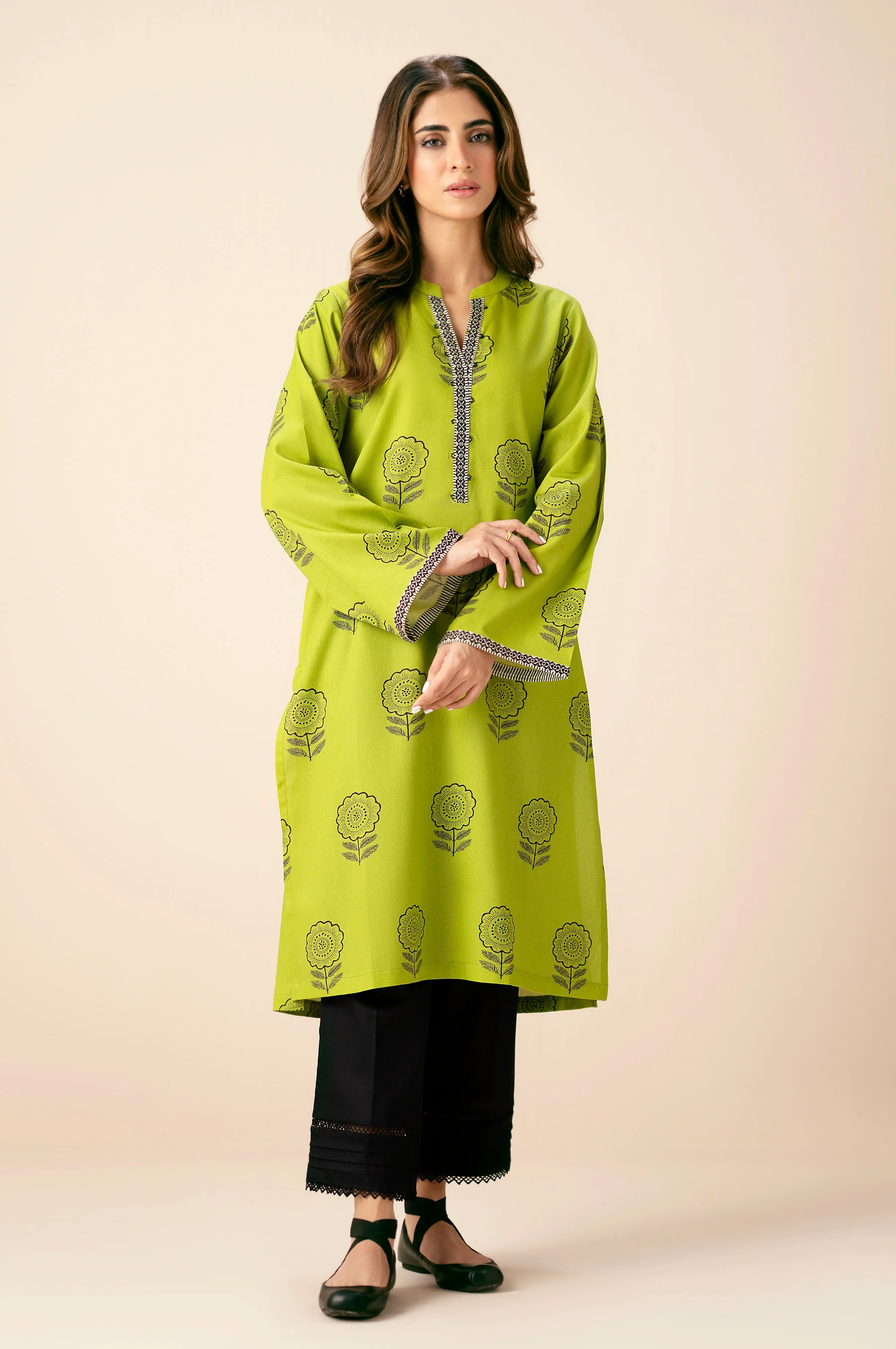 STITCHED PRINTED SHIRT BOTTOM - Image 3
