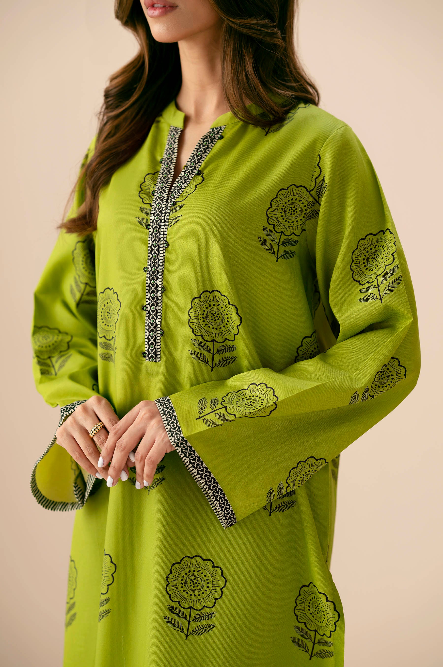 STITCHED PRINTED SHIRT BOTTOM - Image 6