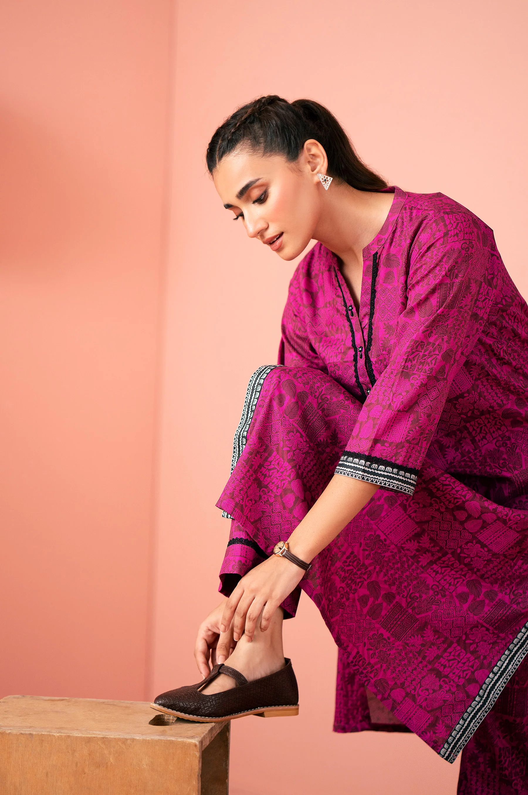 STITCHED PRINTED SHIRT BOTTOM - Image 4