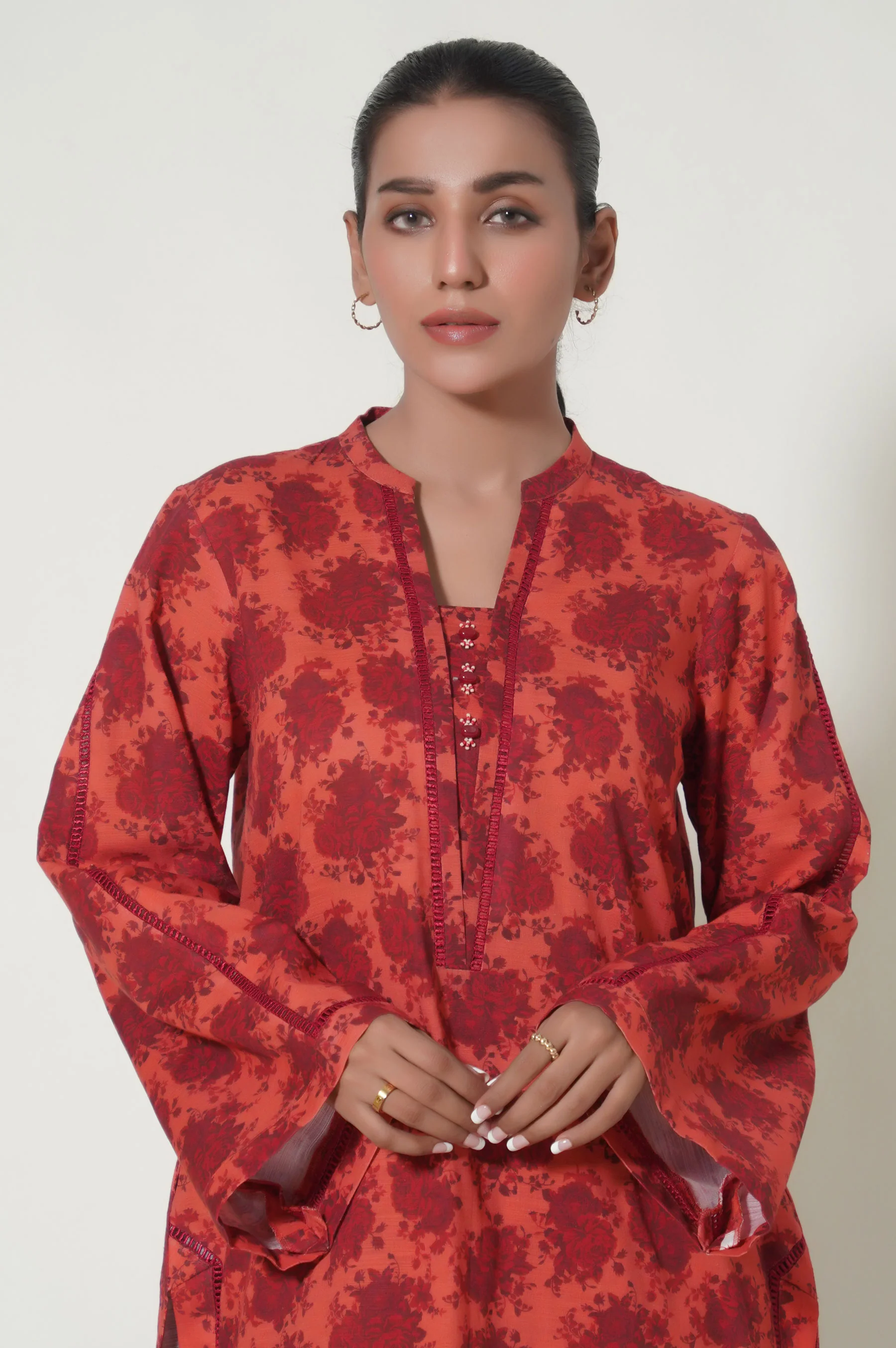 Stitched 2 Piece Printed Cottel Suit