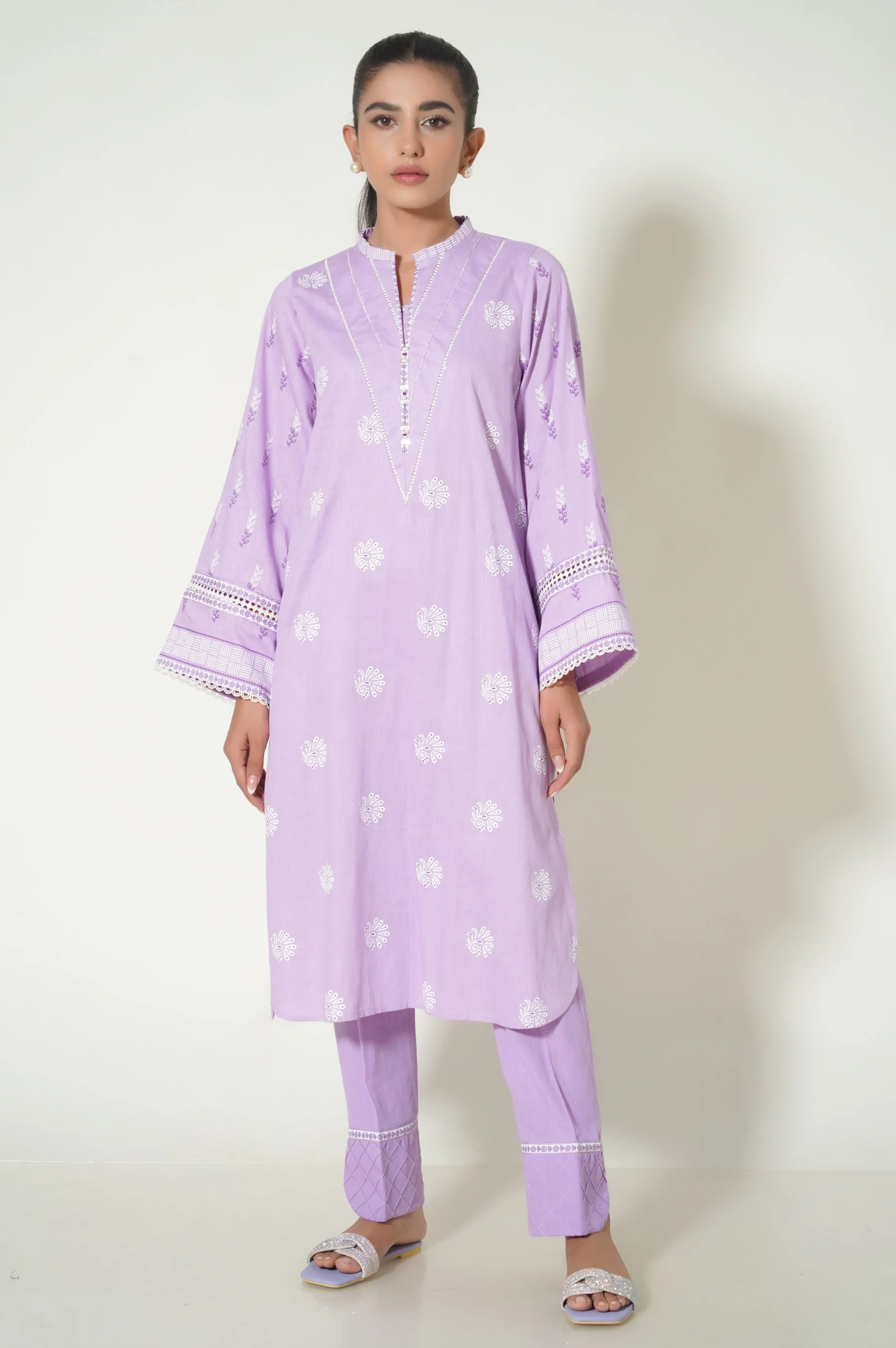 Stitched 2 Piece Printed Cottle Suit - Image 5