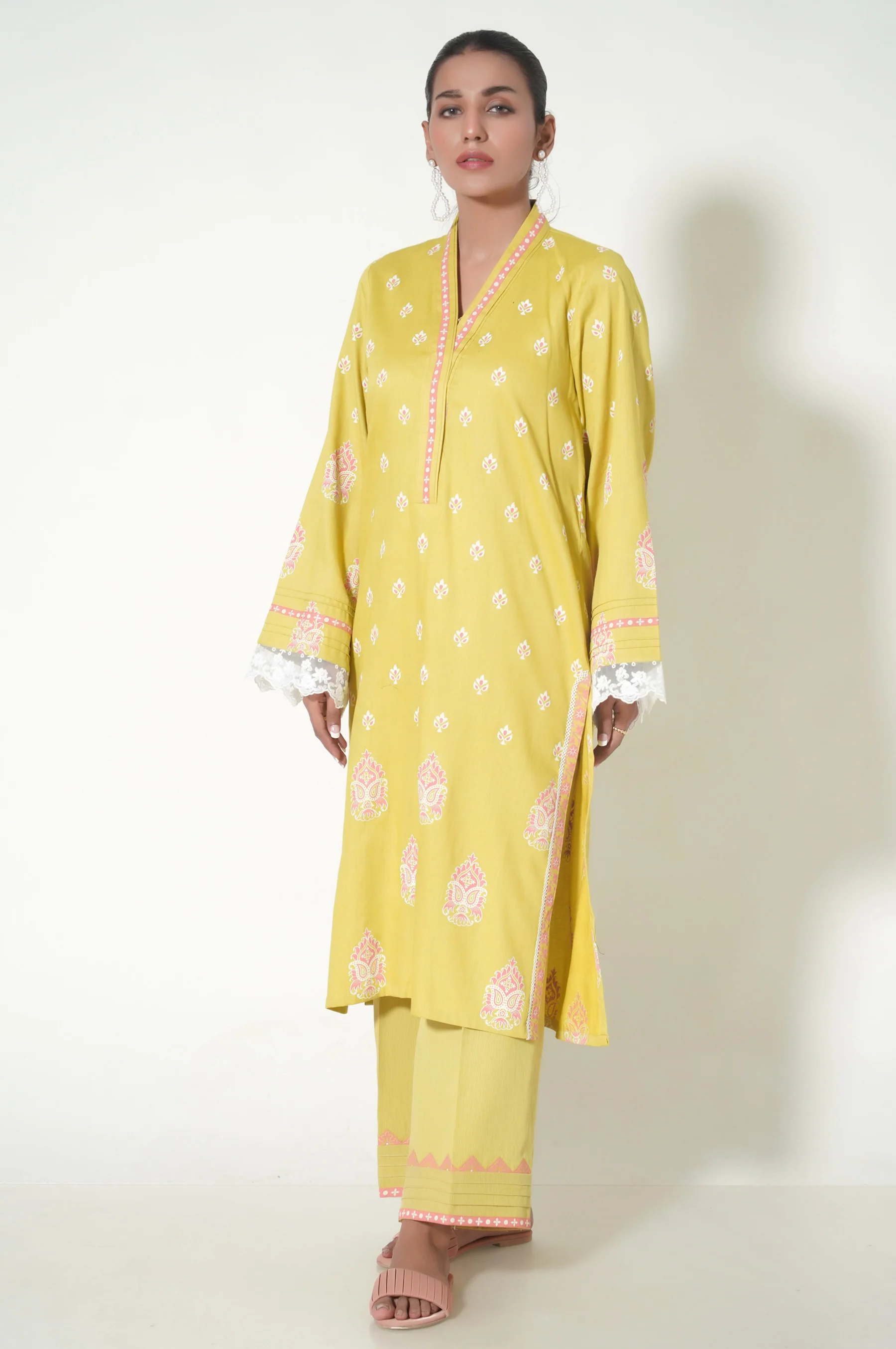 Stitched 2 Piece Printed Cottle Suit - Image 3
