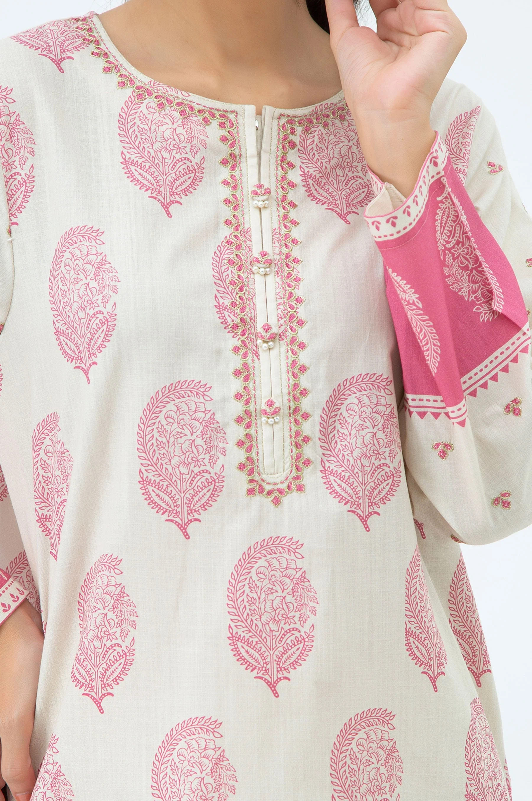 STITCHED EMBROIDERED SHIRT BOTTOM (FACTORY E-OUTLET) - Image 2