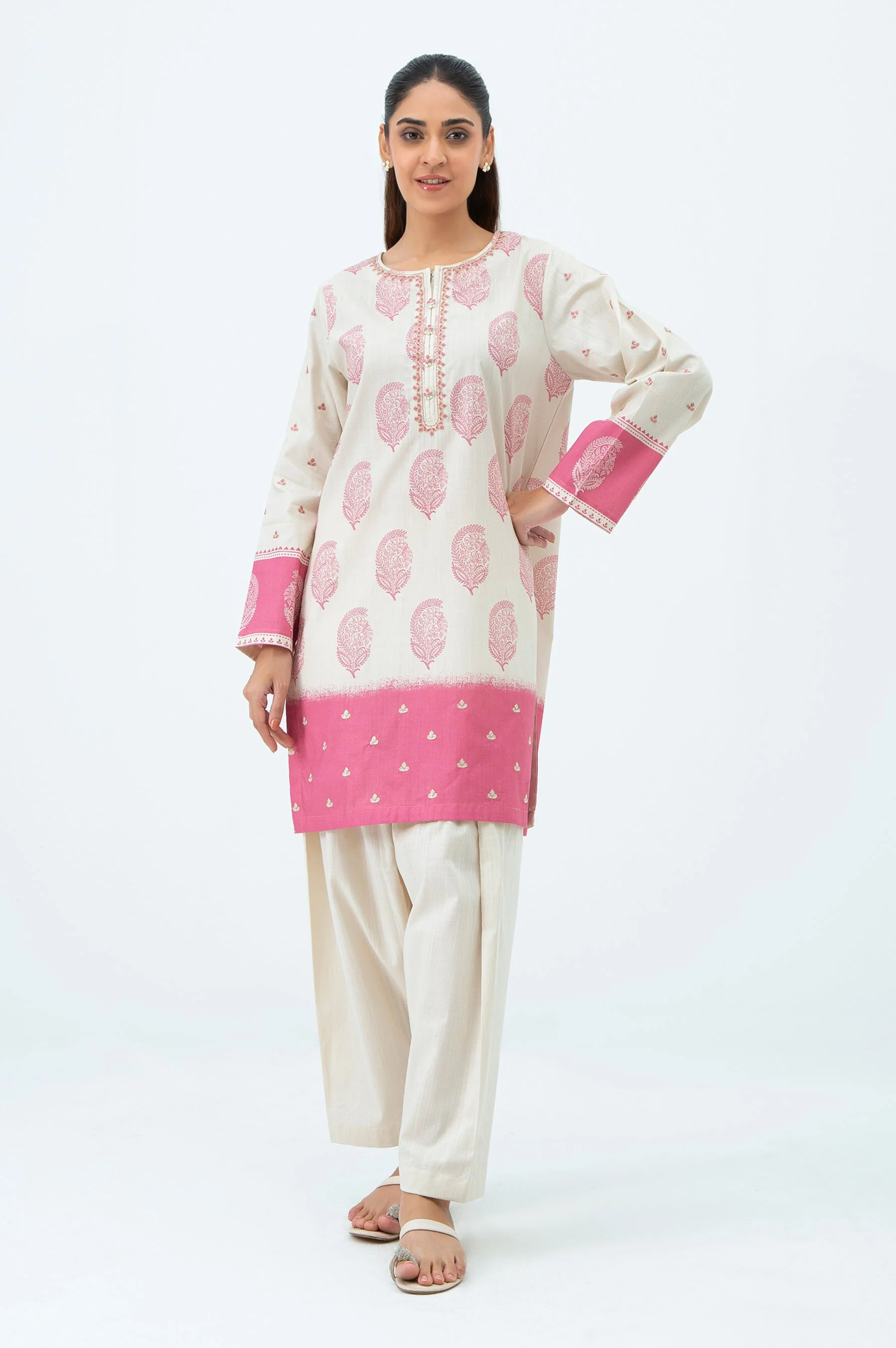 STITCHED EMBROIDERED SHIRT BOTTOM (FACTORY E-OUTLET) - Image 5
