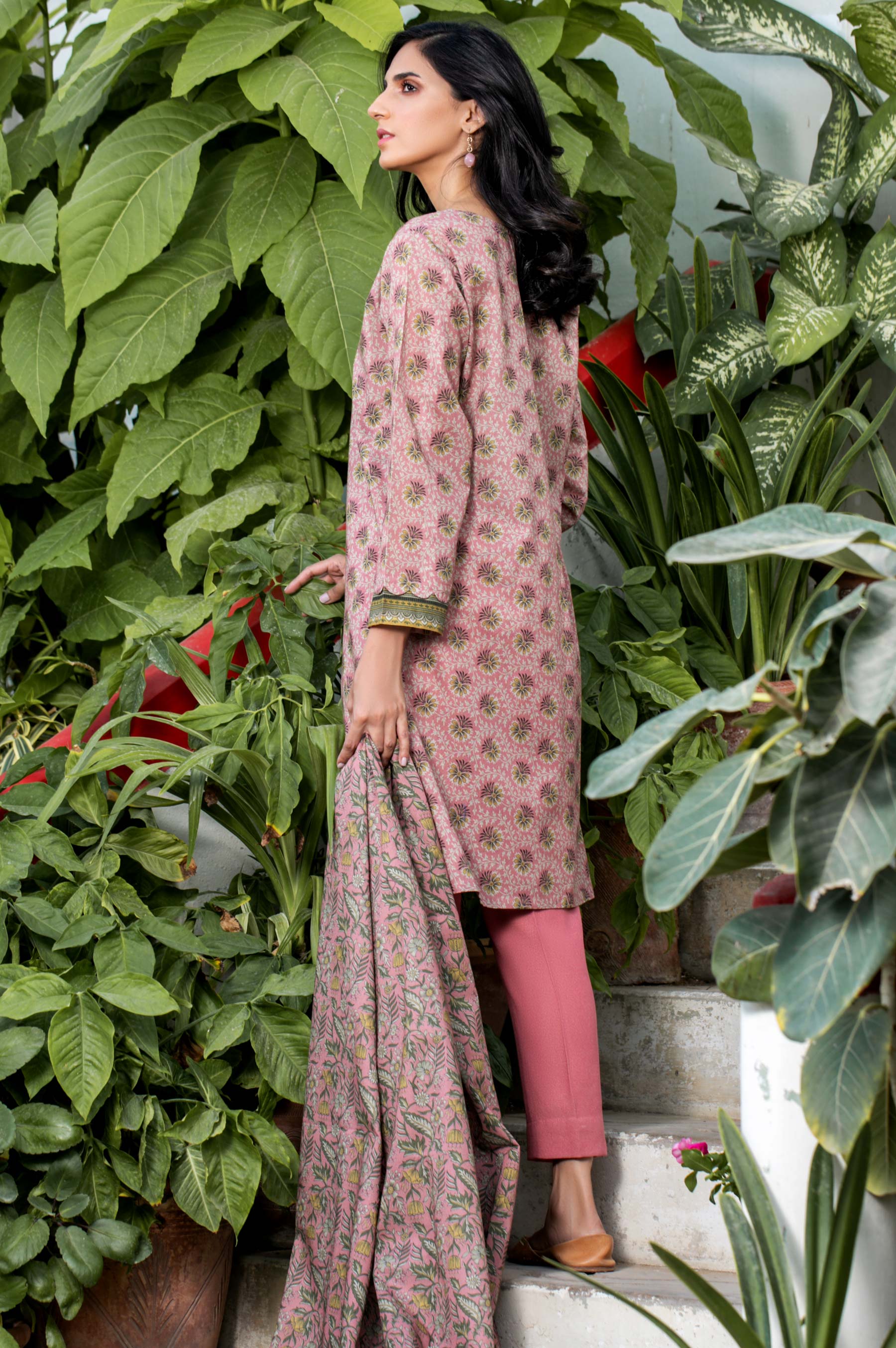 Stitched 2 Piece Printed Karandi Suit - Image 2