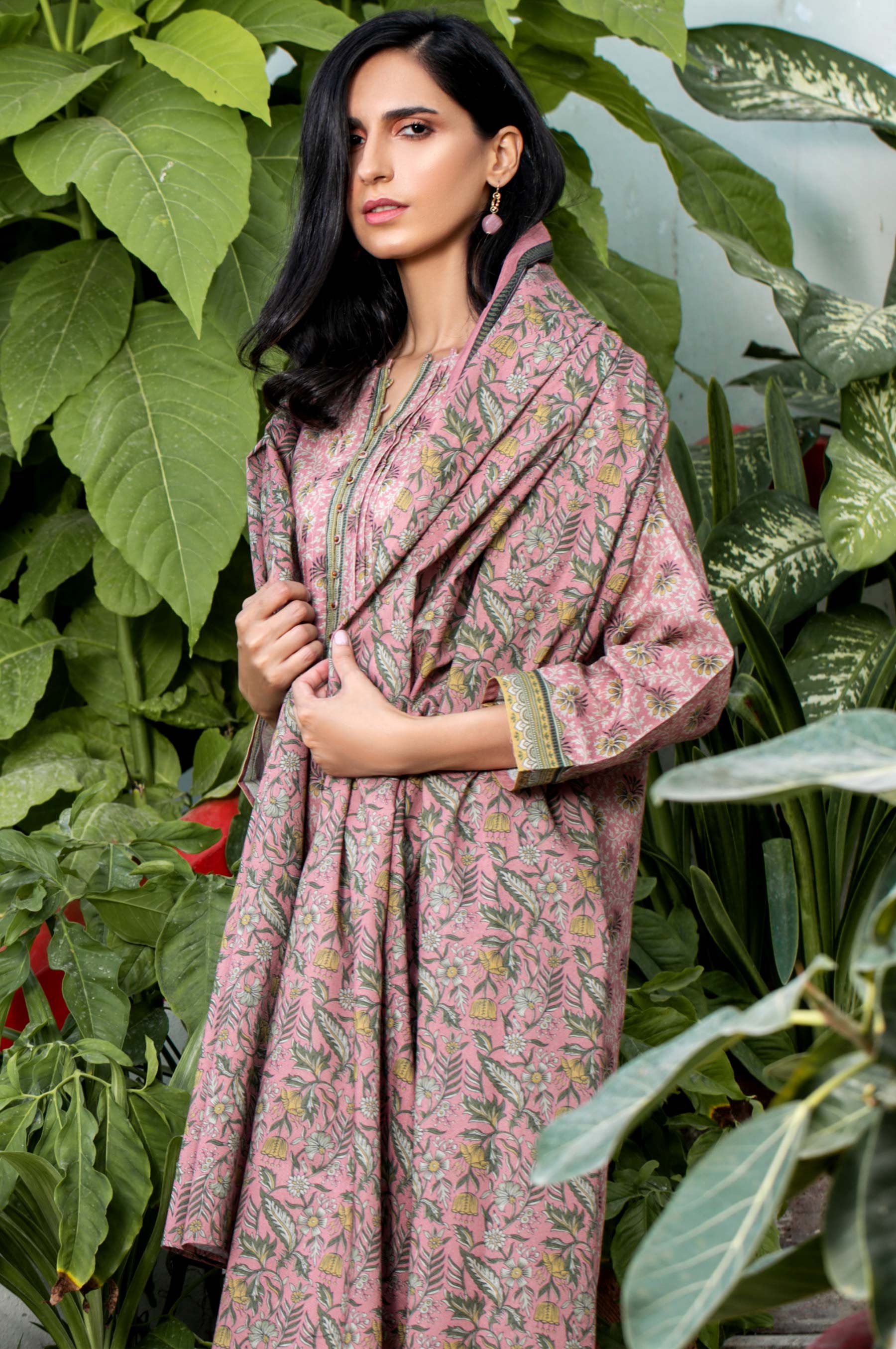 Stitched 2 Piece Printed Karandi Suit - Image 3