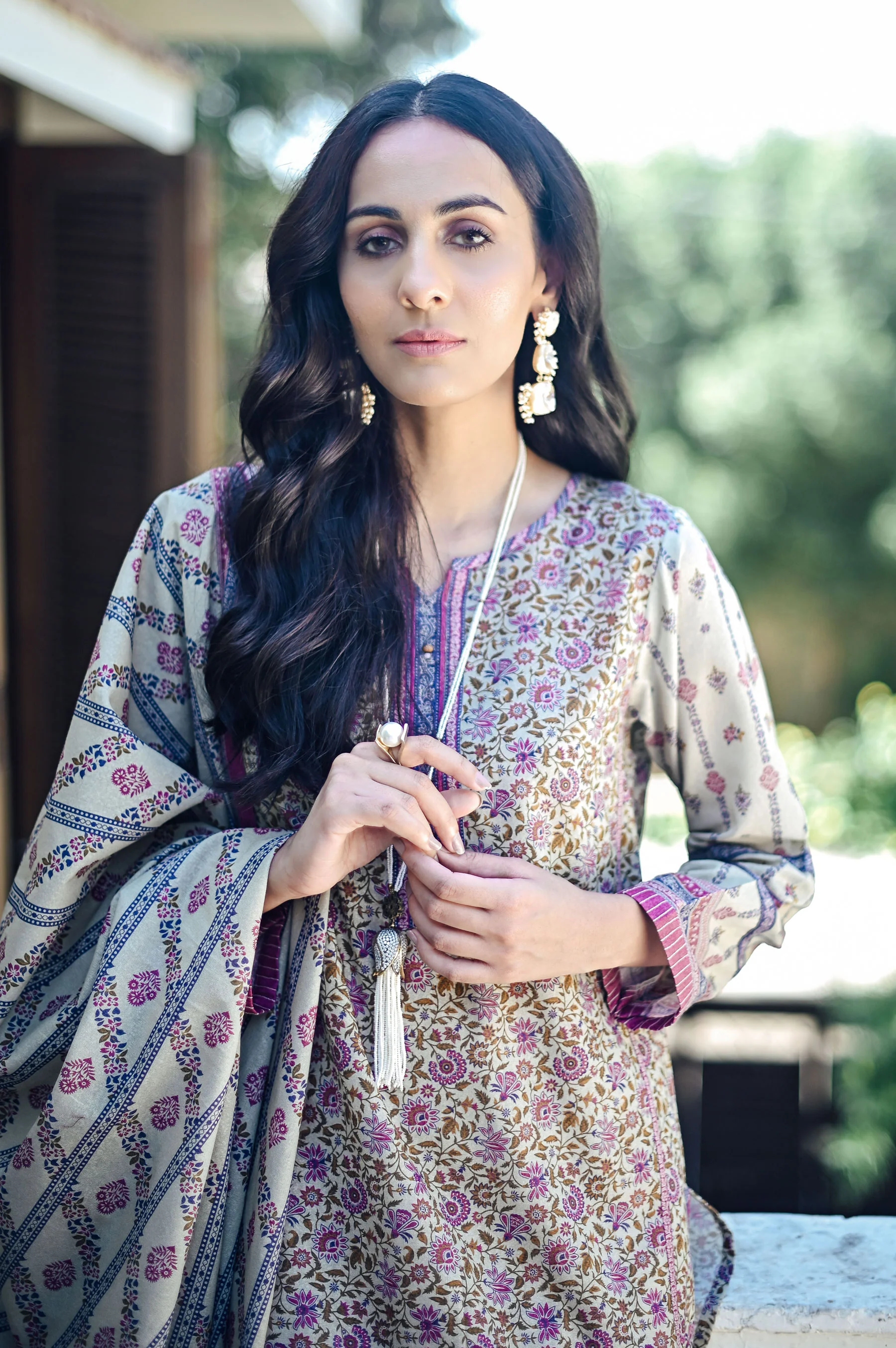 Stitched 2 Piece Printed Karandi Suit - Image 4