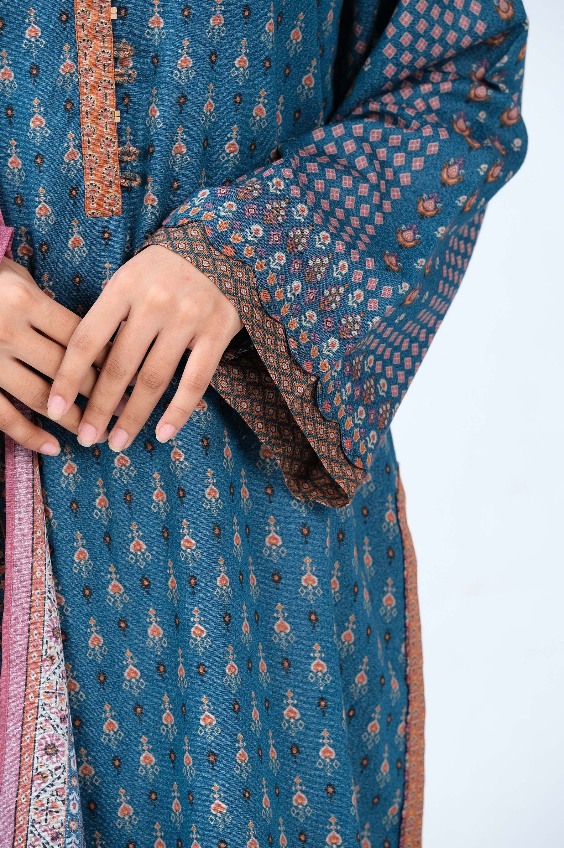 Stitched 2 Piece Printed Karandi Suit - Image 5