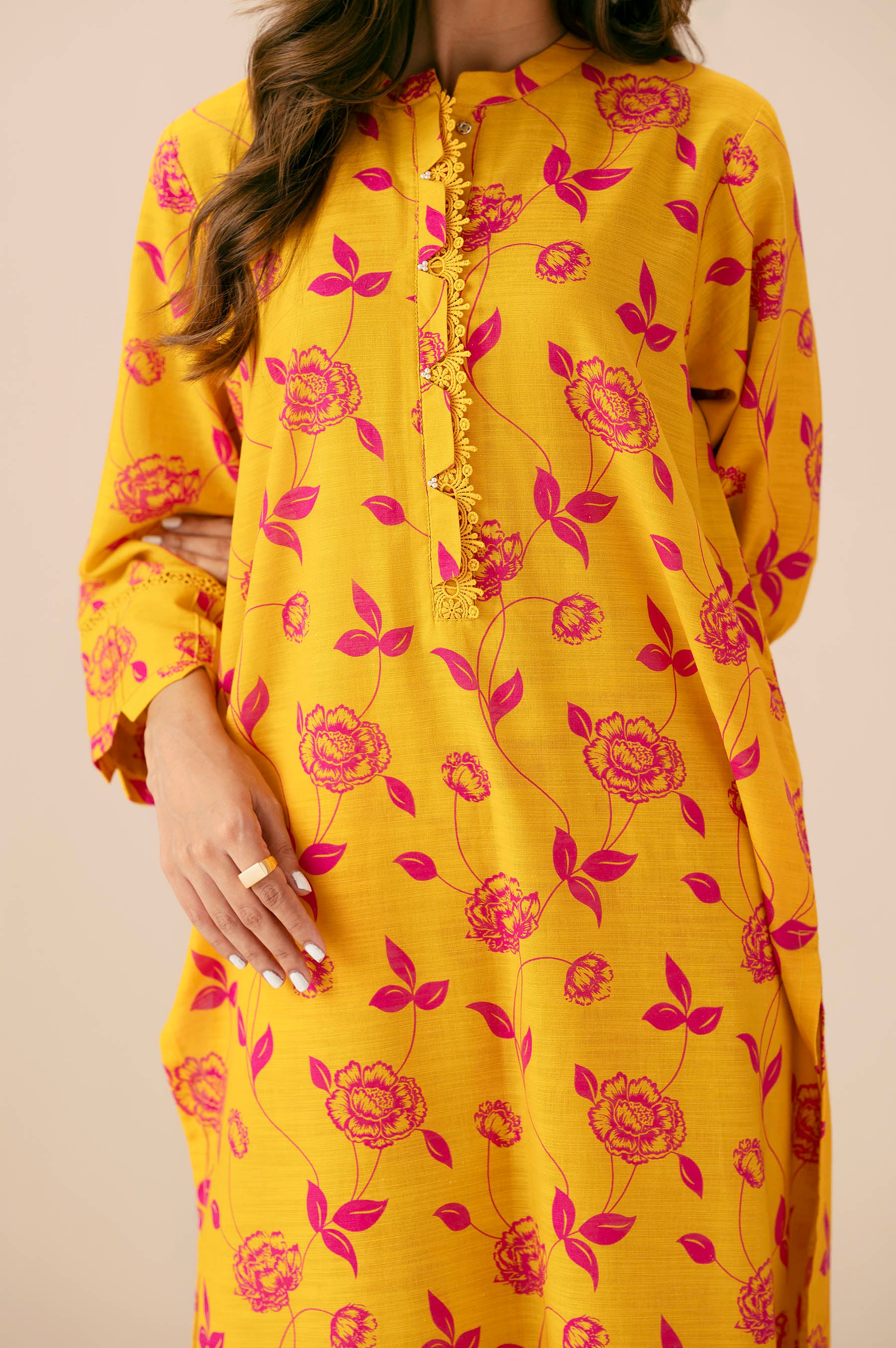 STITCHED PRINTED SHIRT BOTTOM - Image 2