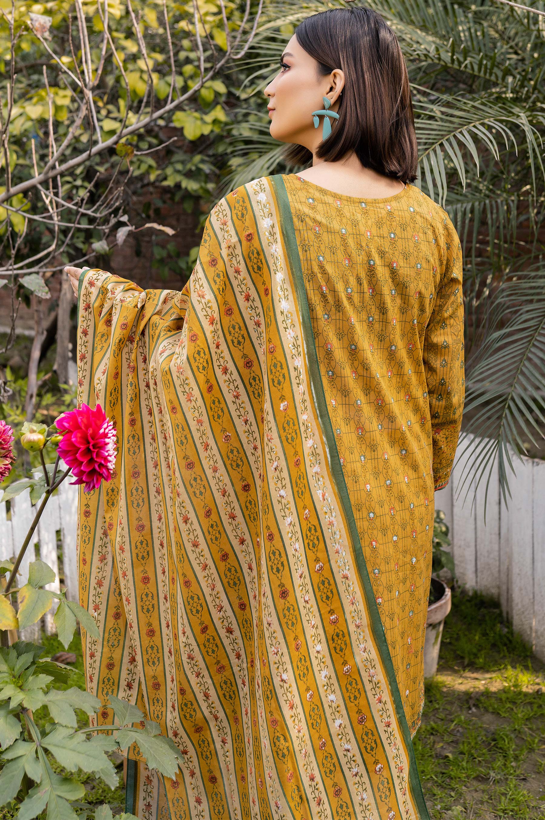 Stitched 2 Piece Printed Lawn Suit with Printed Dupatta - Image 2