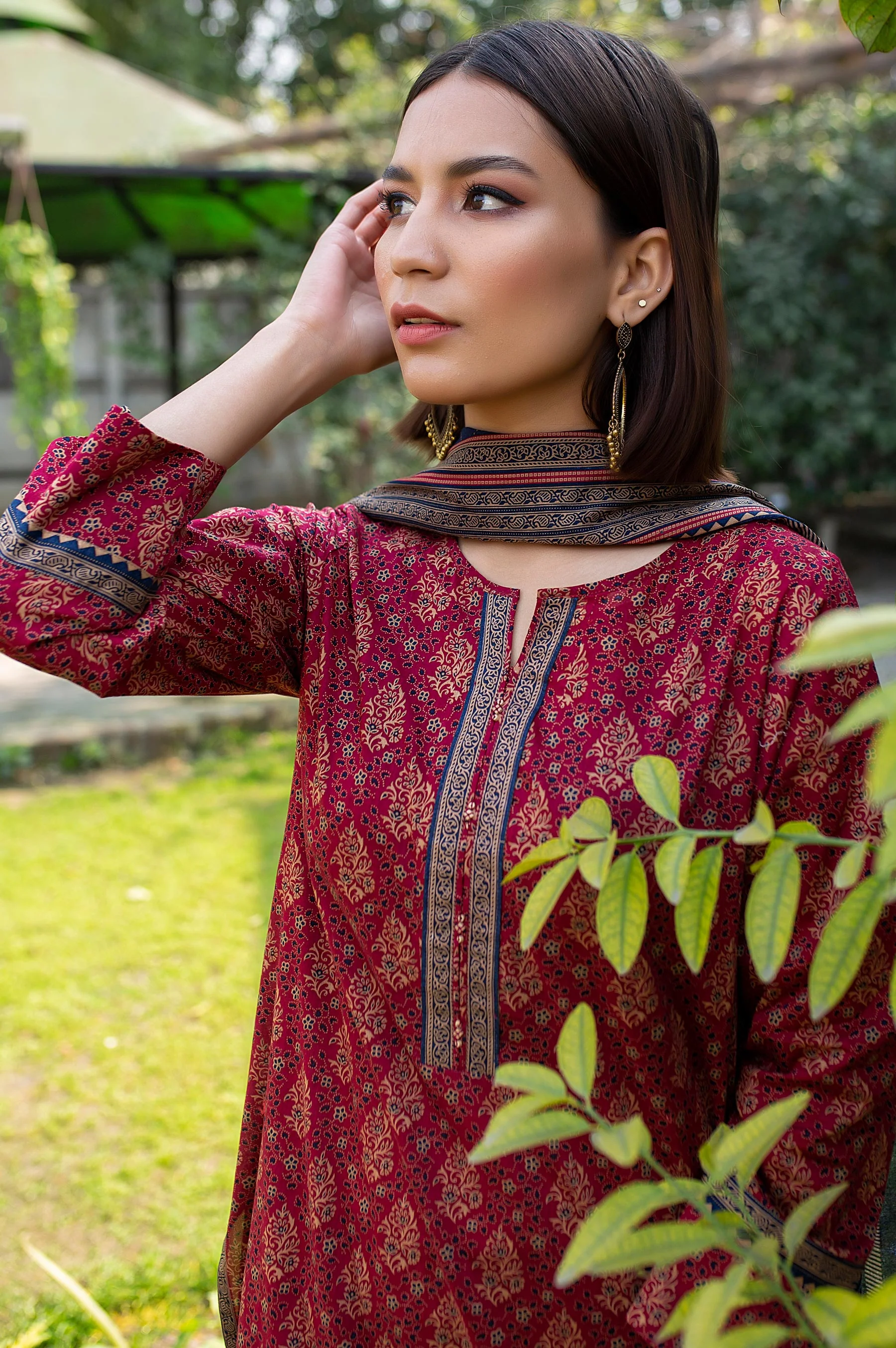 Stitched 2 Piece Printed Lawn Suit with Printed Lawn Dupatta - Image 5