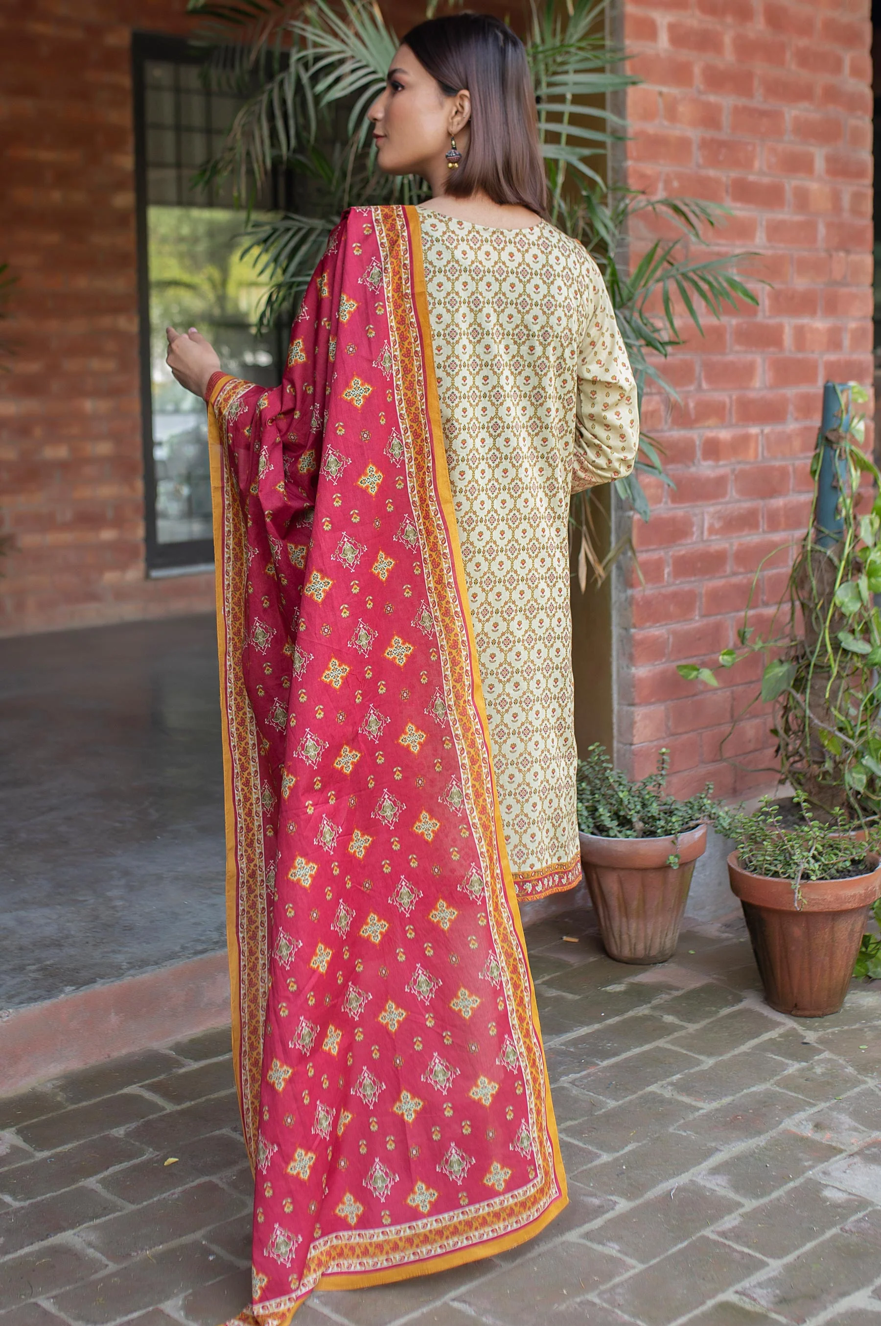 Stitched 2 Piece Printed Lawn Suit - Image 2
