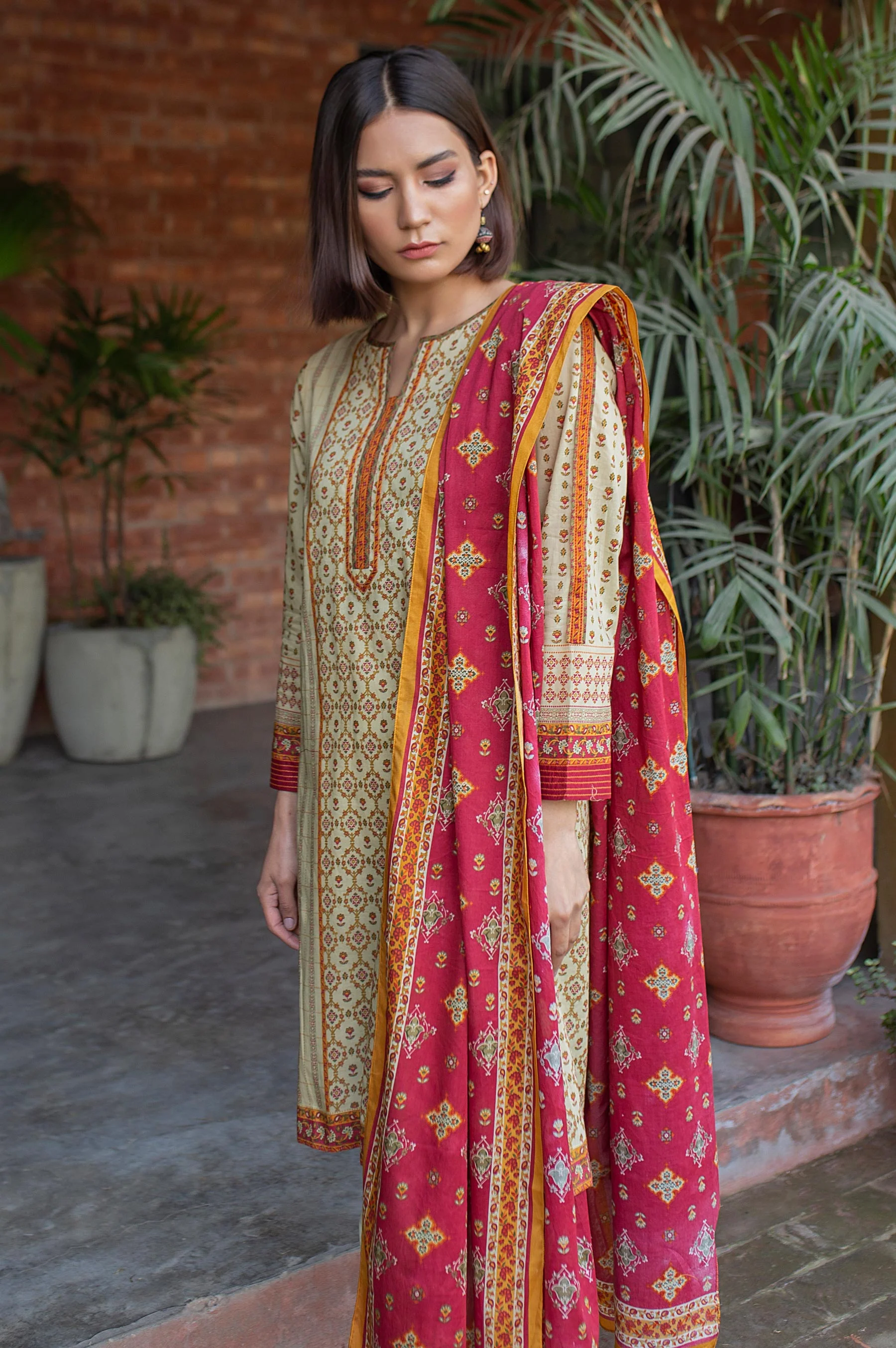 Stitched 2 Piece Printed Lawn Suit - Image 4