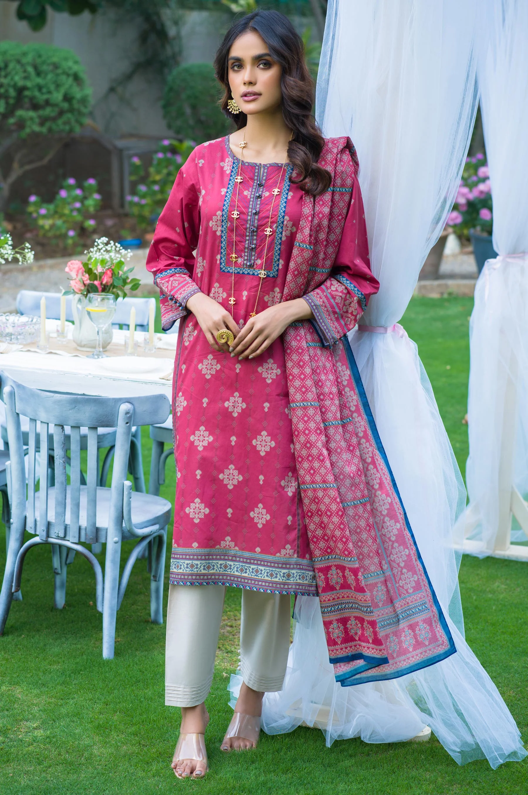 Stitched 2 Piece Printed Lawn Suit - Image 2