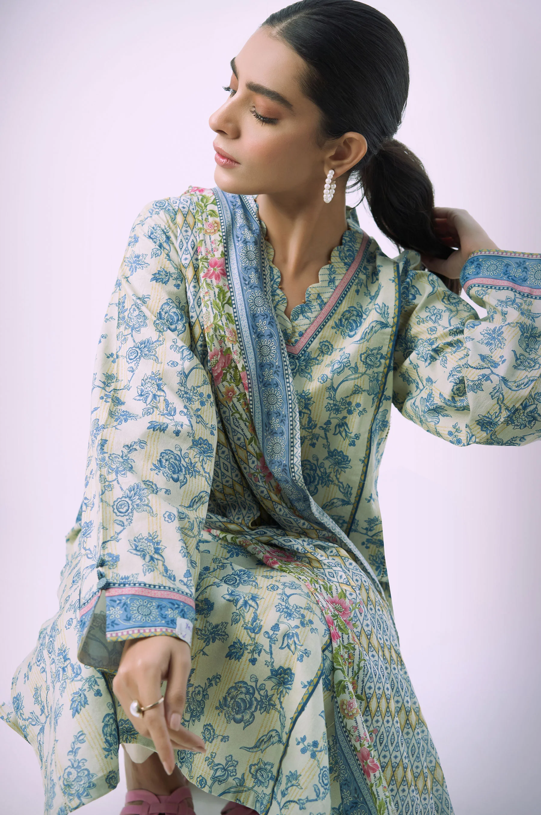 Stitched 2 Piece Printed Lawn Suit - Image 5