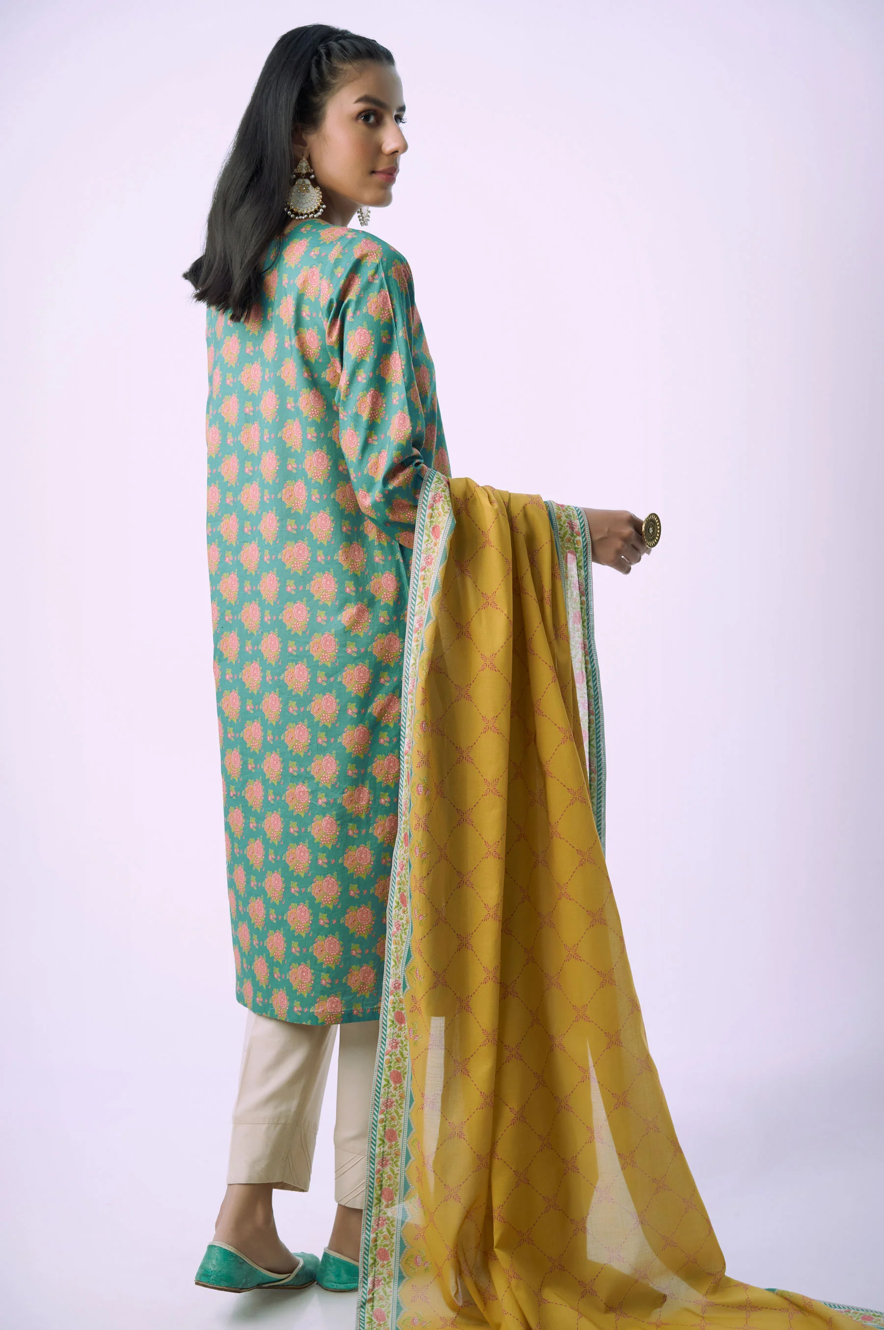 Stitched 2 Piece Printed Lawn Suit - Image 2