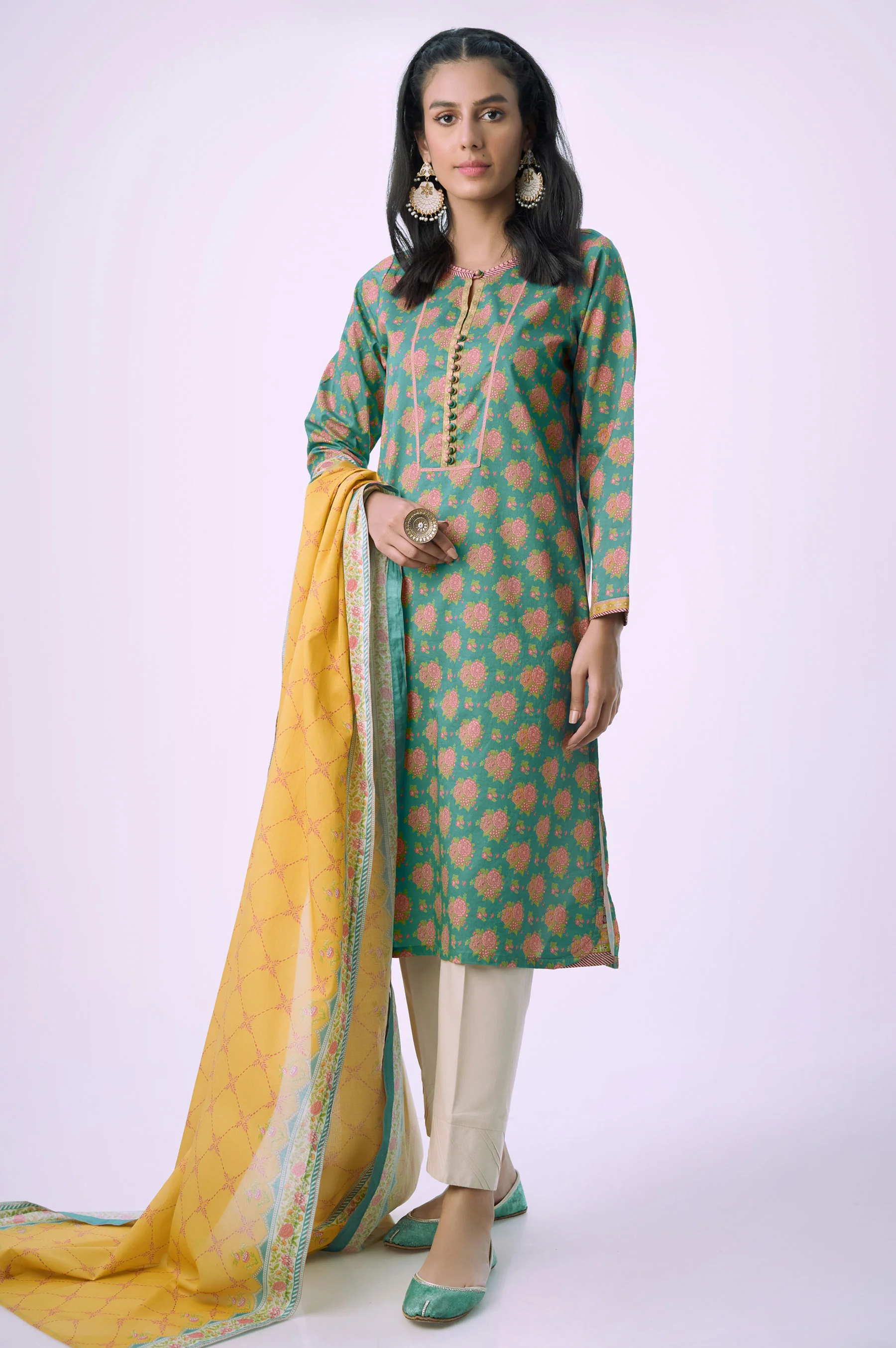 Stitched 2 Piece Printed Lawn Suit - Image 3