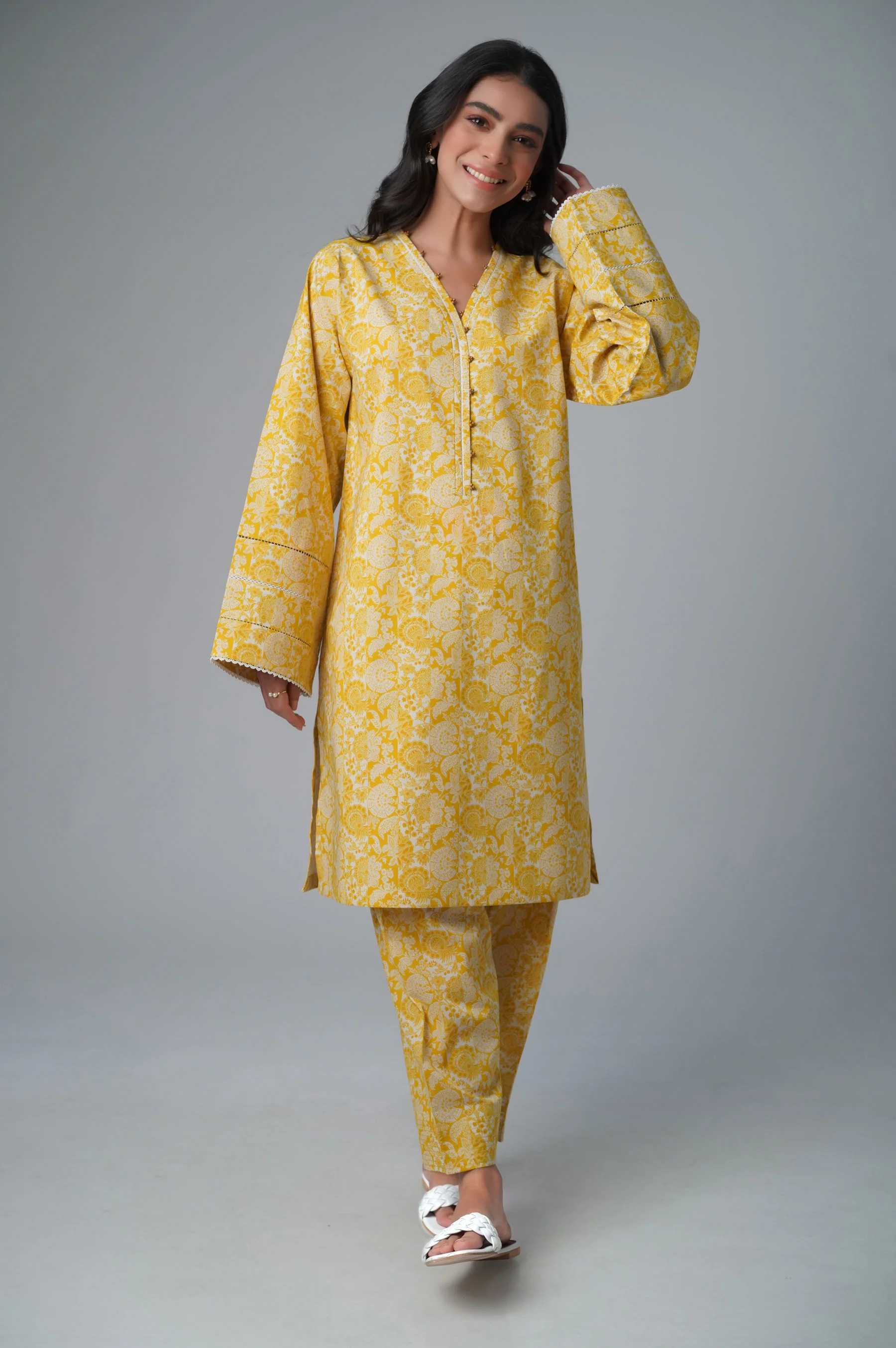 Stitched 2 Piece Printed Lawn Suit - Image 3