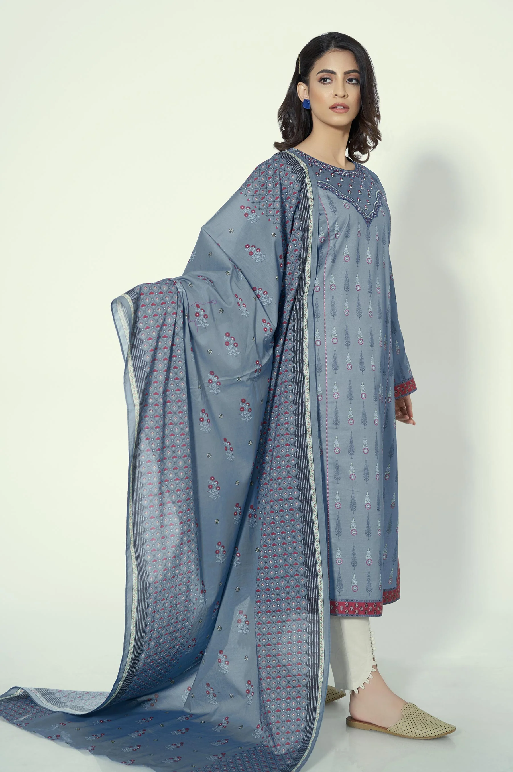 Stitched 2 Piece Printed Lawn Suit - Image 2