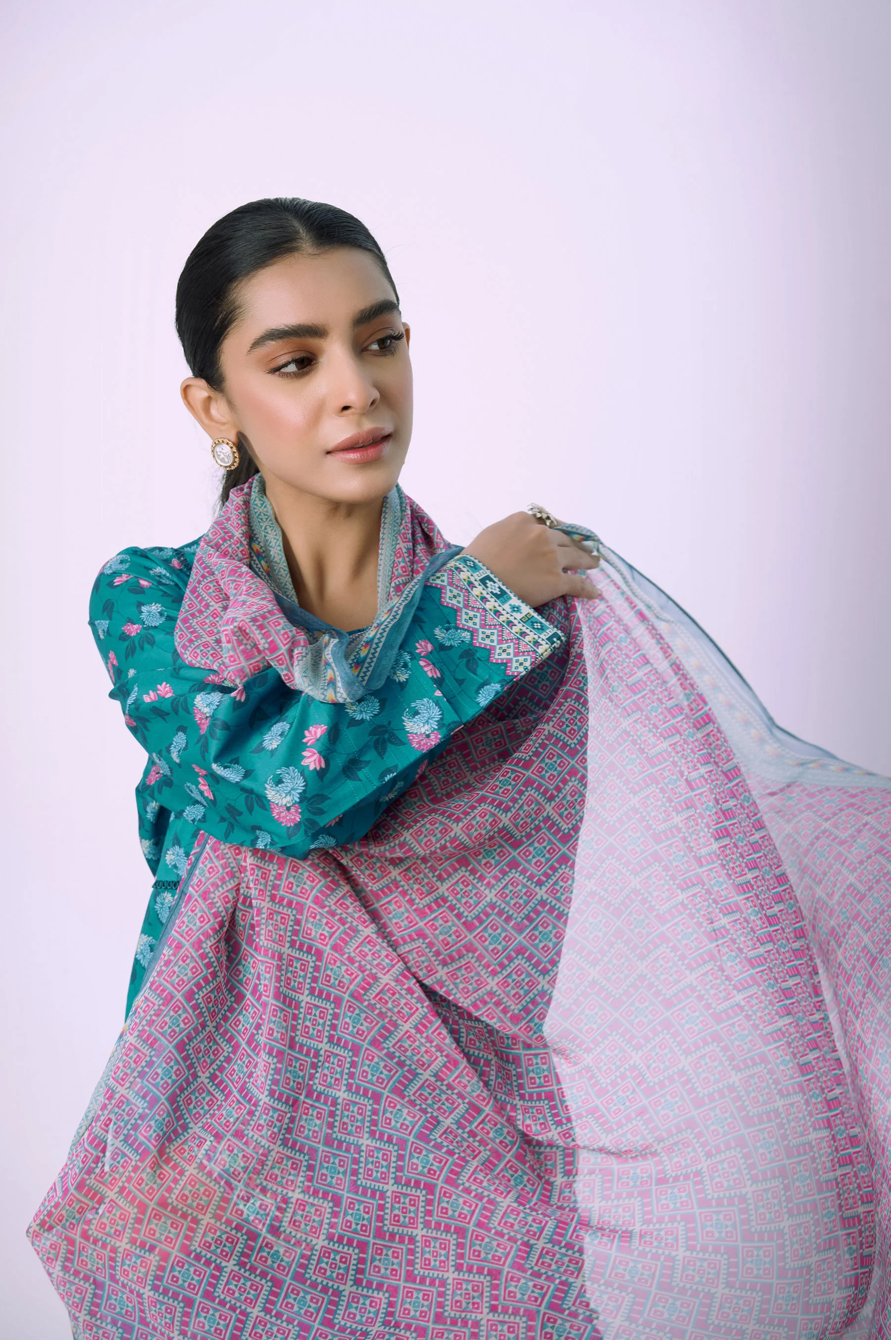 Stitched 2 Piece Printed Lawn Suit - Image 3