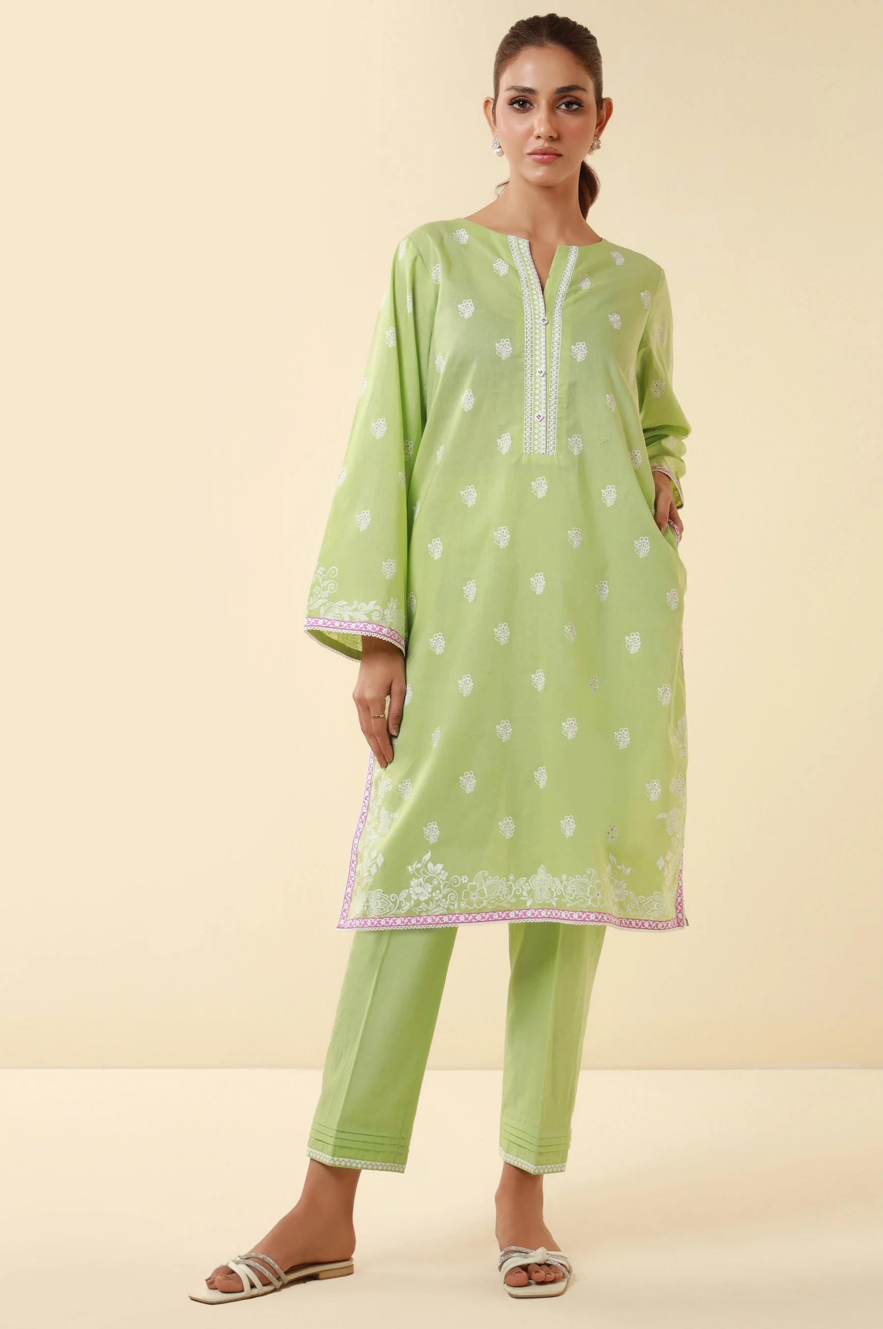 Stitched 2 Piece Printed Lawn Suit - Image 3