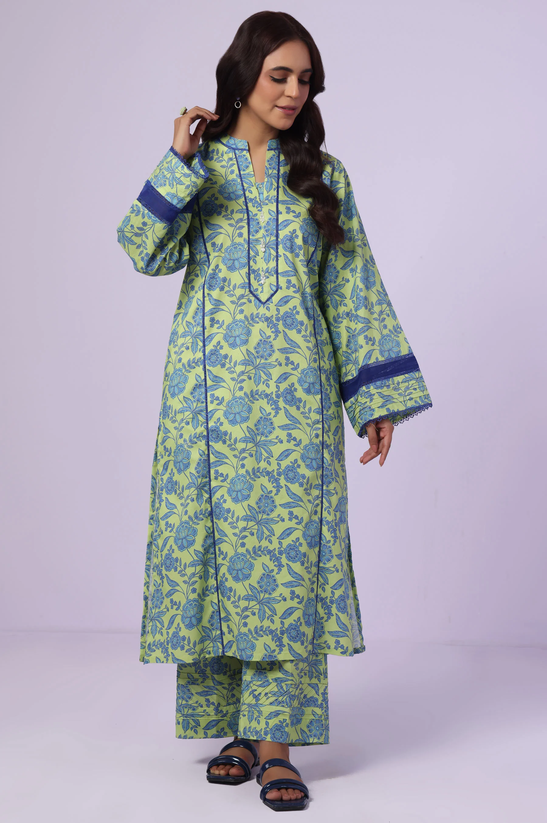 Stitched 2 Piece Printed Lawn Suit - Image 2