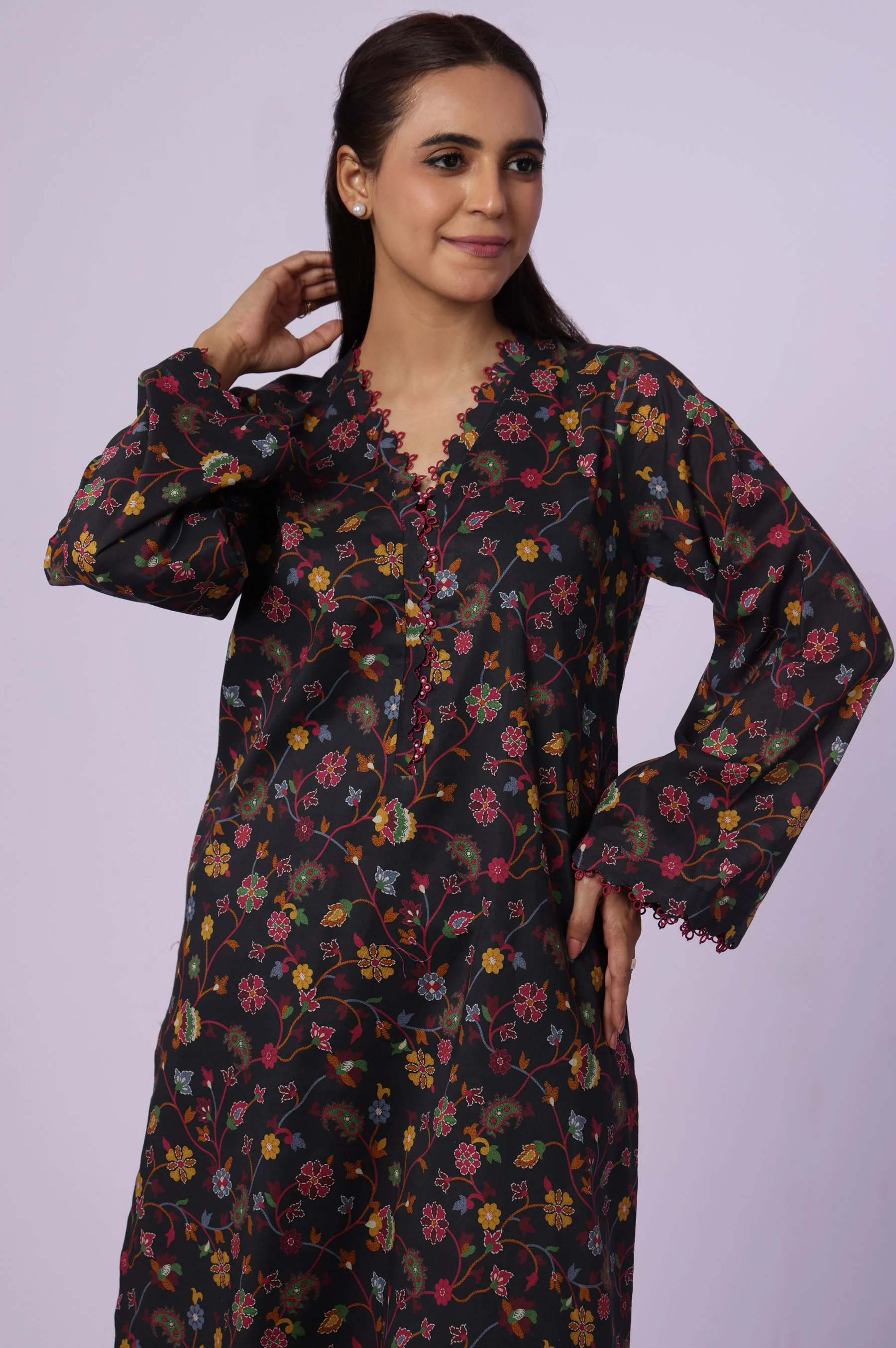 Stitched 2 Piece Printed Lawn Suit - Image 2