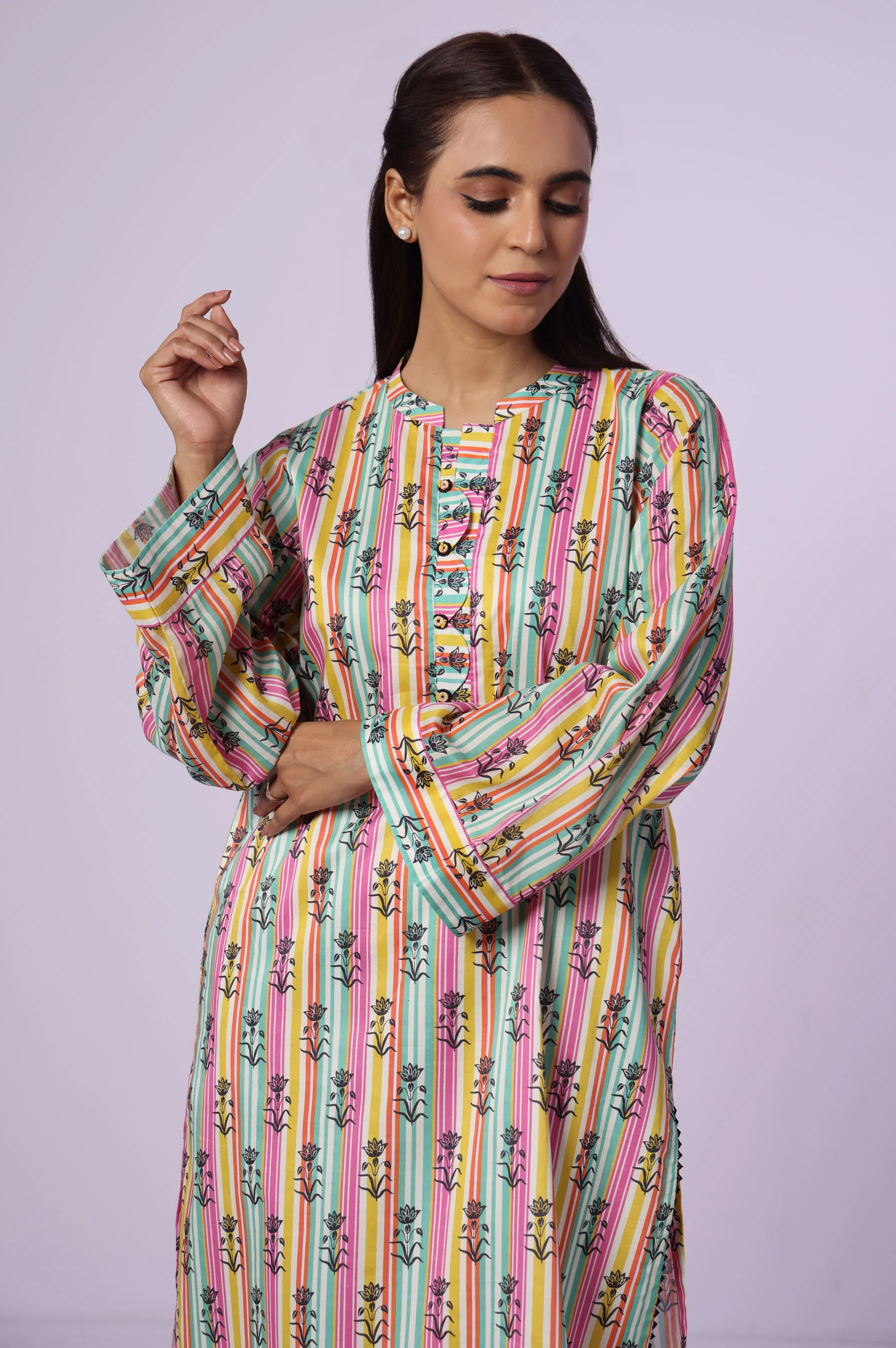 Stitched 2 Piece Printed Lawn Suit - Image 2