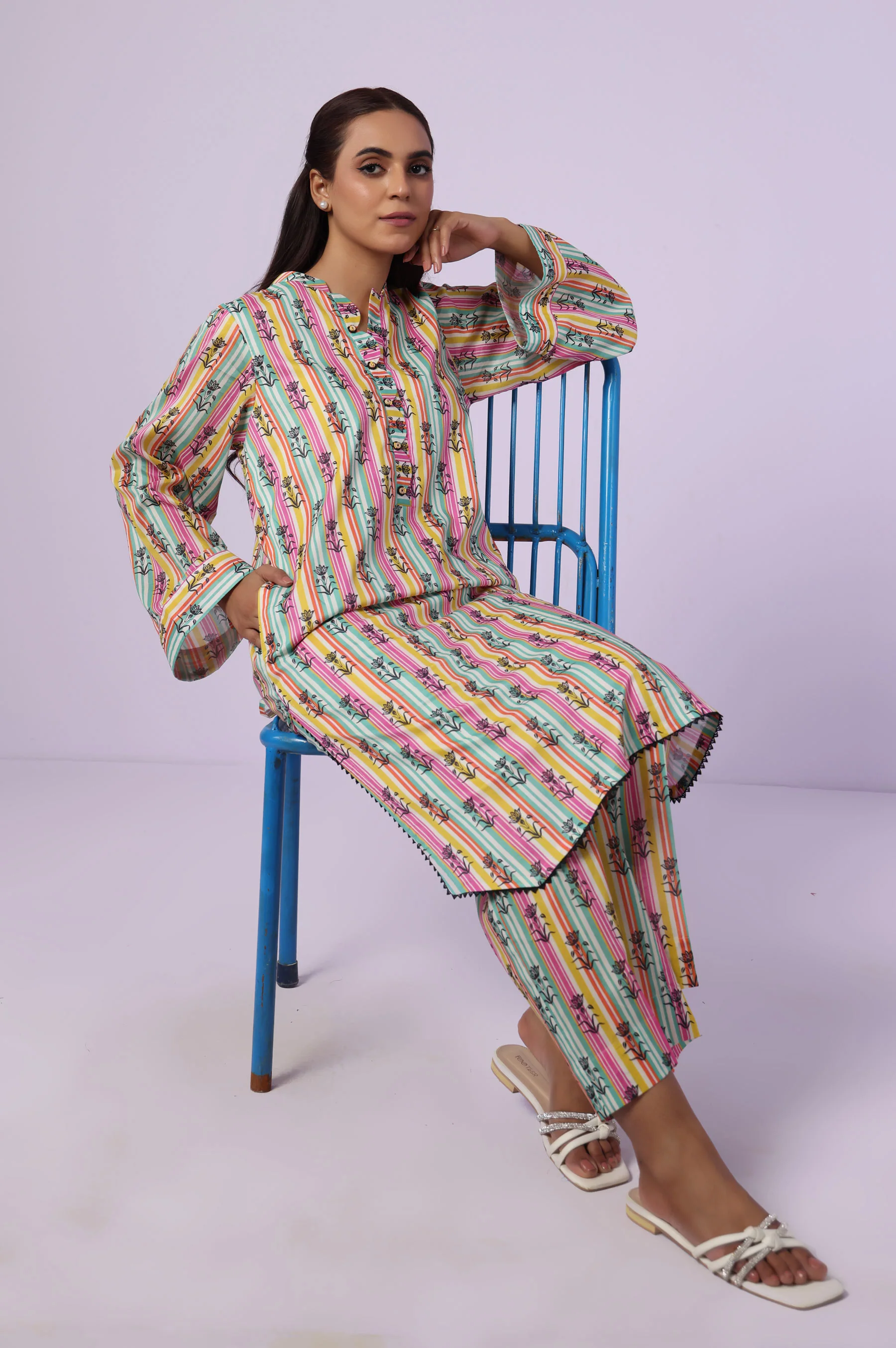 Stitched 2 Piece Printed Lawn Suit - Image 5
