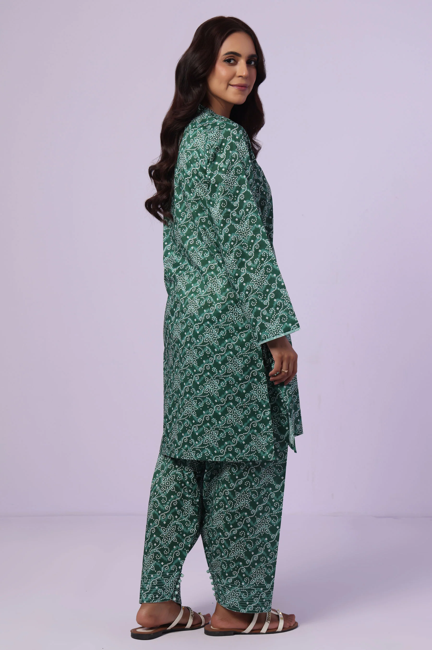 Stitched 2 Piece Printed Lawn Suit - Image 2