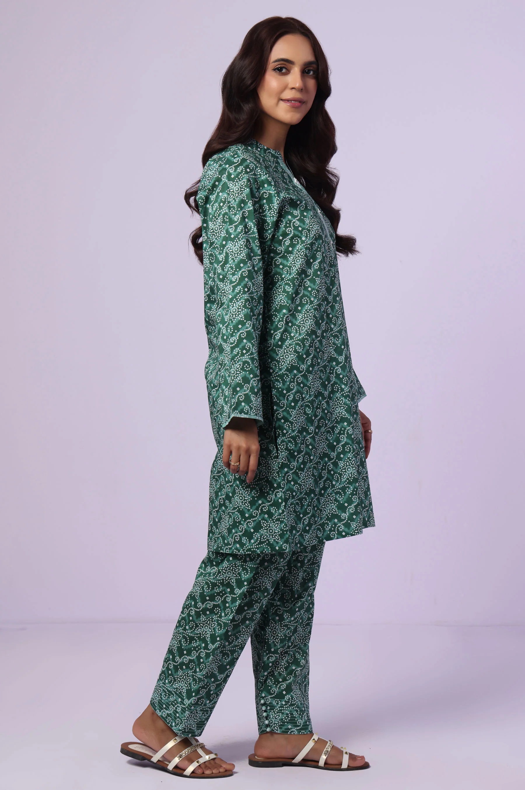 Stitched 2 Piece Printed Lawn Suit - Image 4