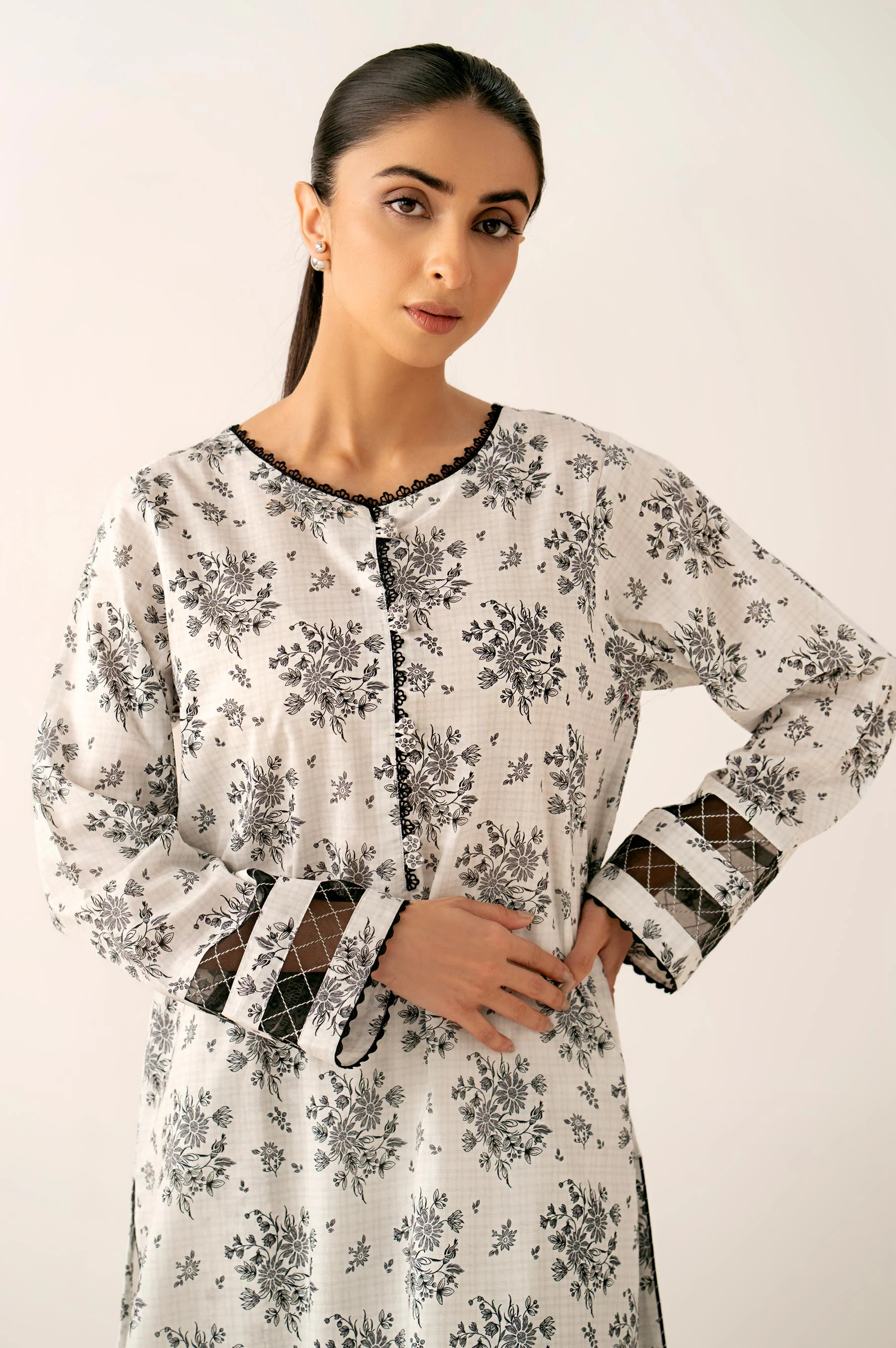 Stitched 2 Piece Printed Lawn Suit - Image 2