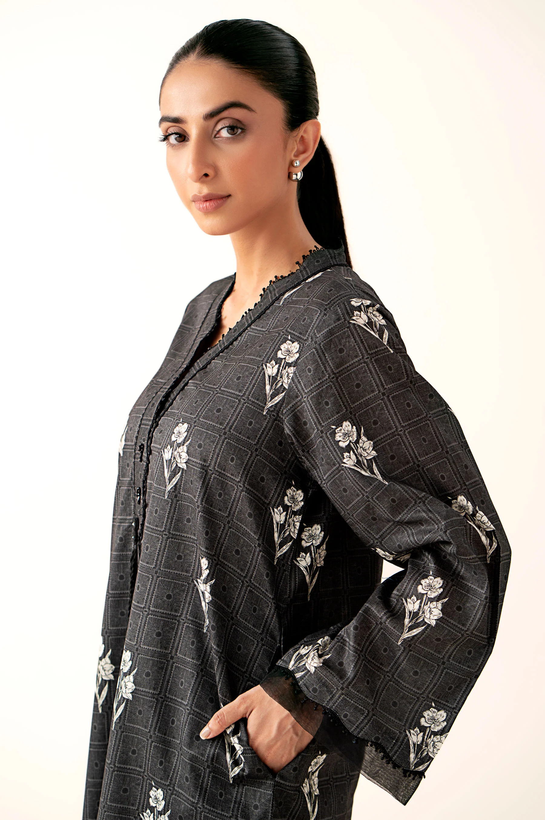 Stitched 2 Piece Printed Lawn Suit - Image 2