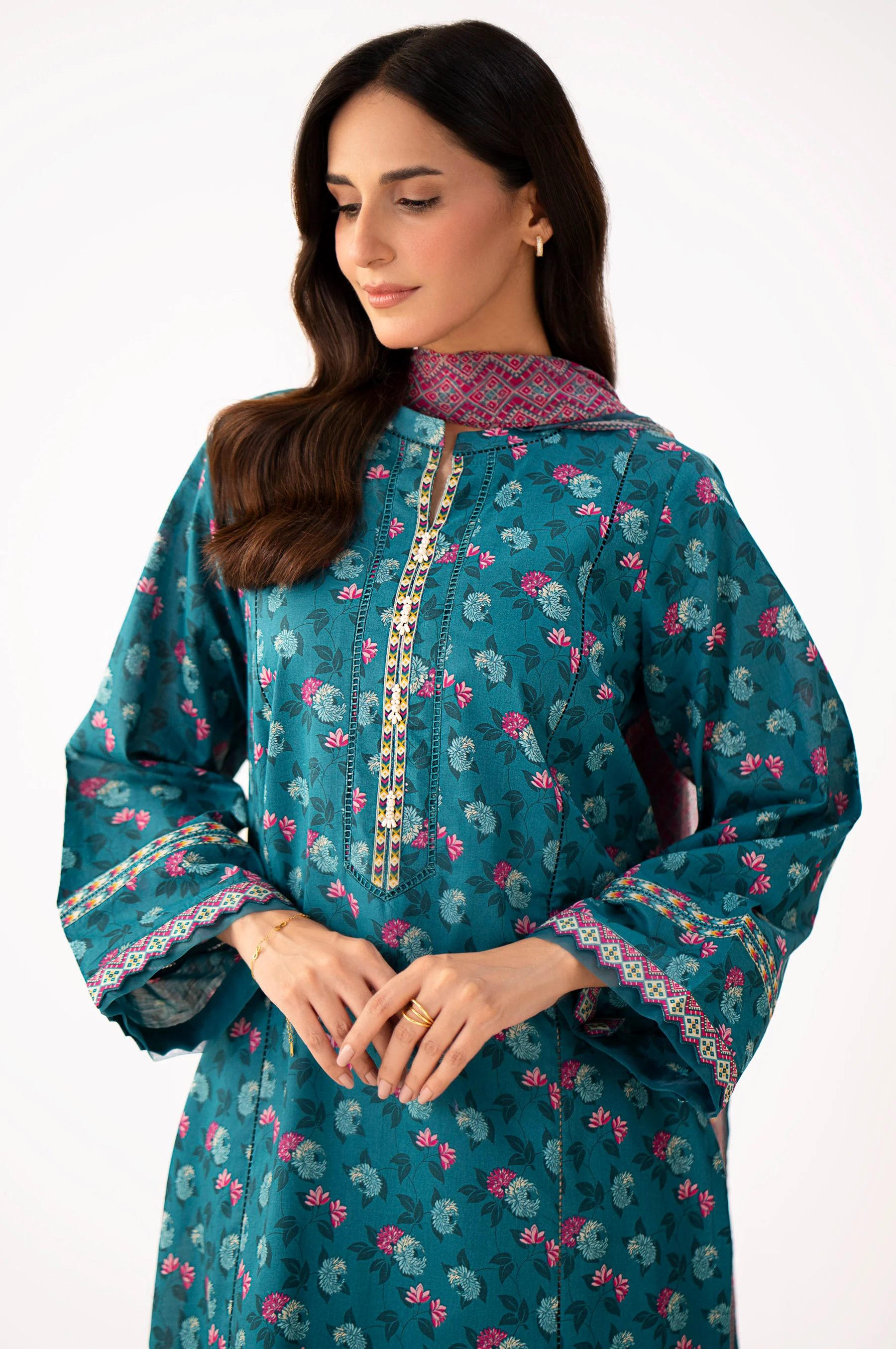 Stitched 2 Piece Printed Lawn Suit - Image 2
