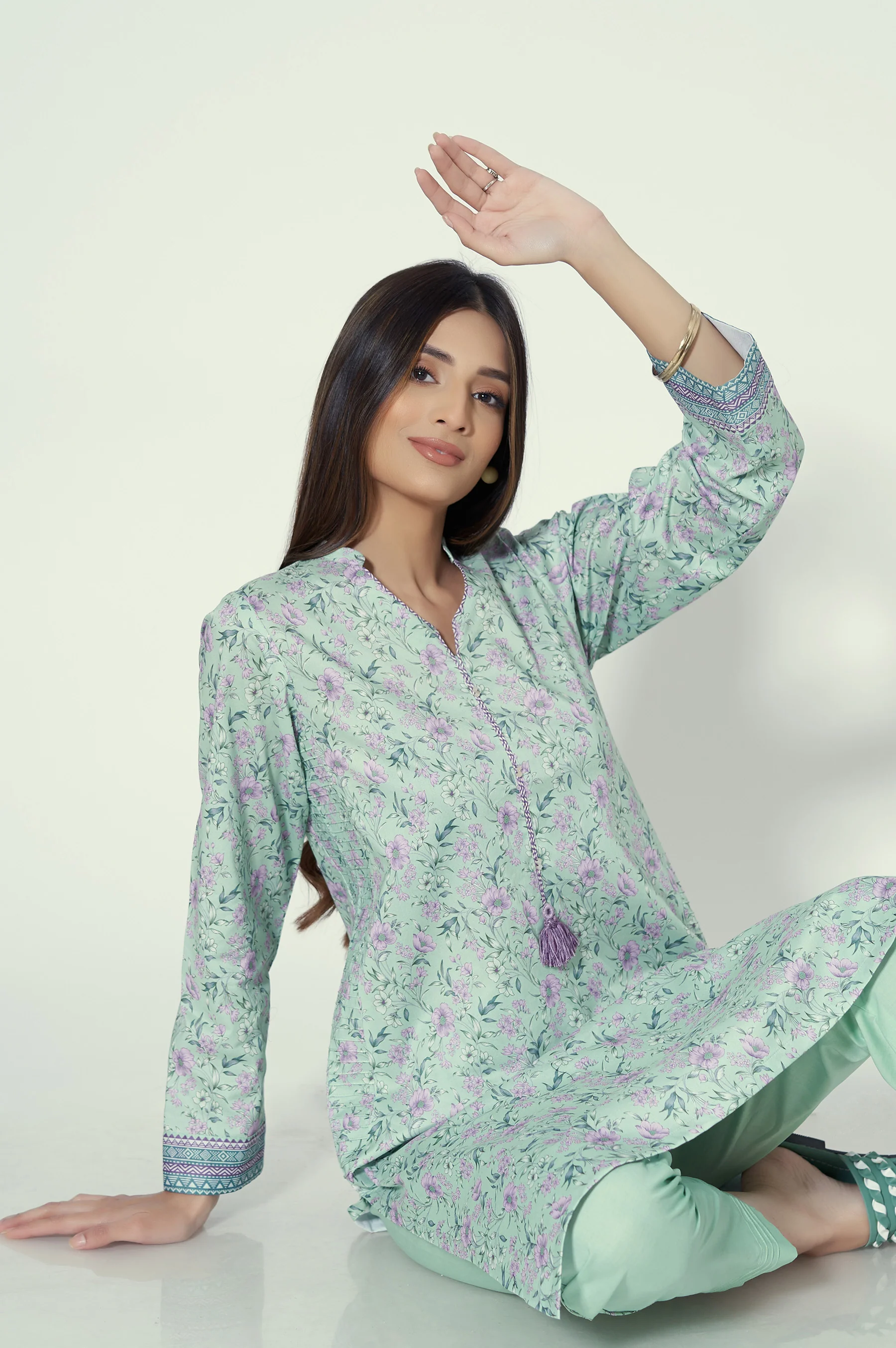 Stitched 2 Piece Printed Lawn Suit - Image 2