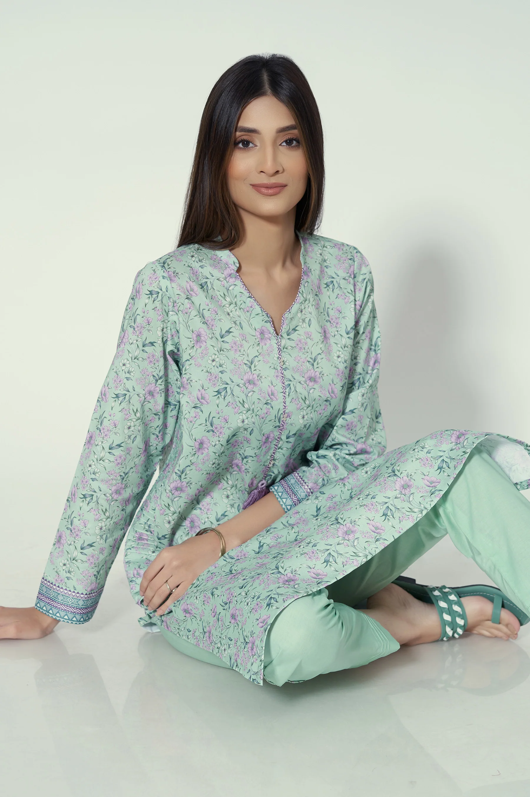 Stitched 2 Piece Printed Lawn Suit - Image 3