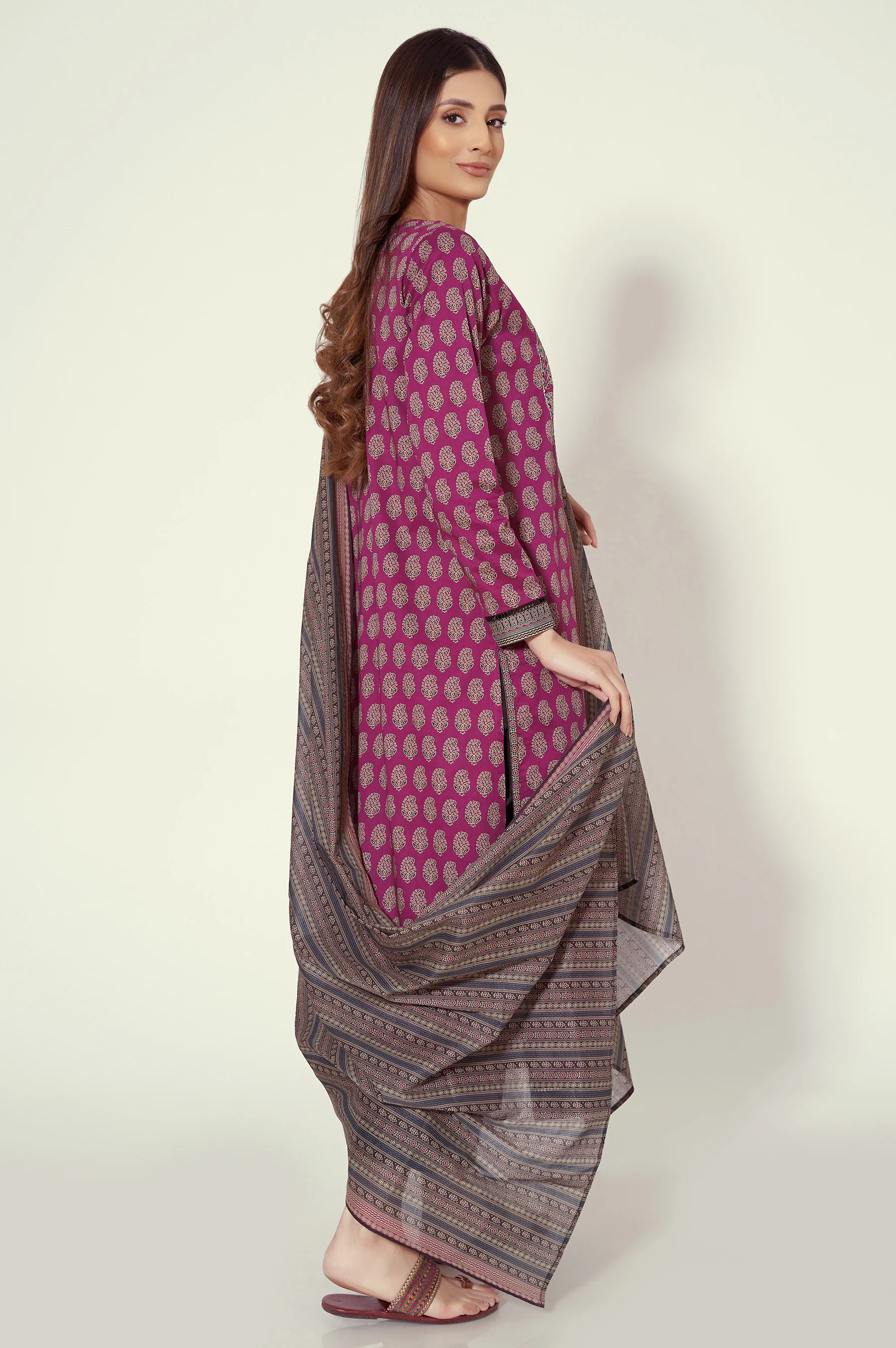 Stitched 2 Piece Printed Lawn Suit - Image 3